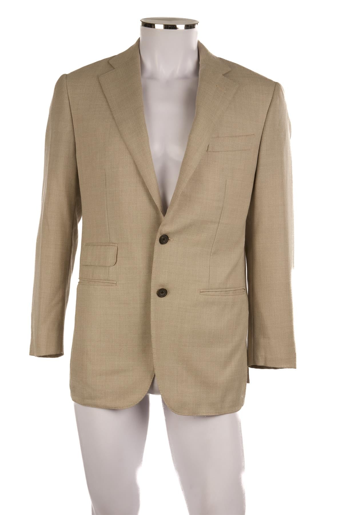 THOM SWEENEY BEIGE MEN'S WOOL BLAZER IT 50 UK/US 40 FR 50 - Image 2