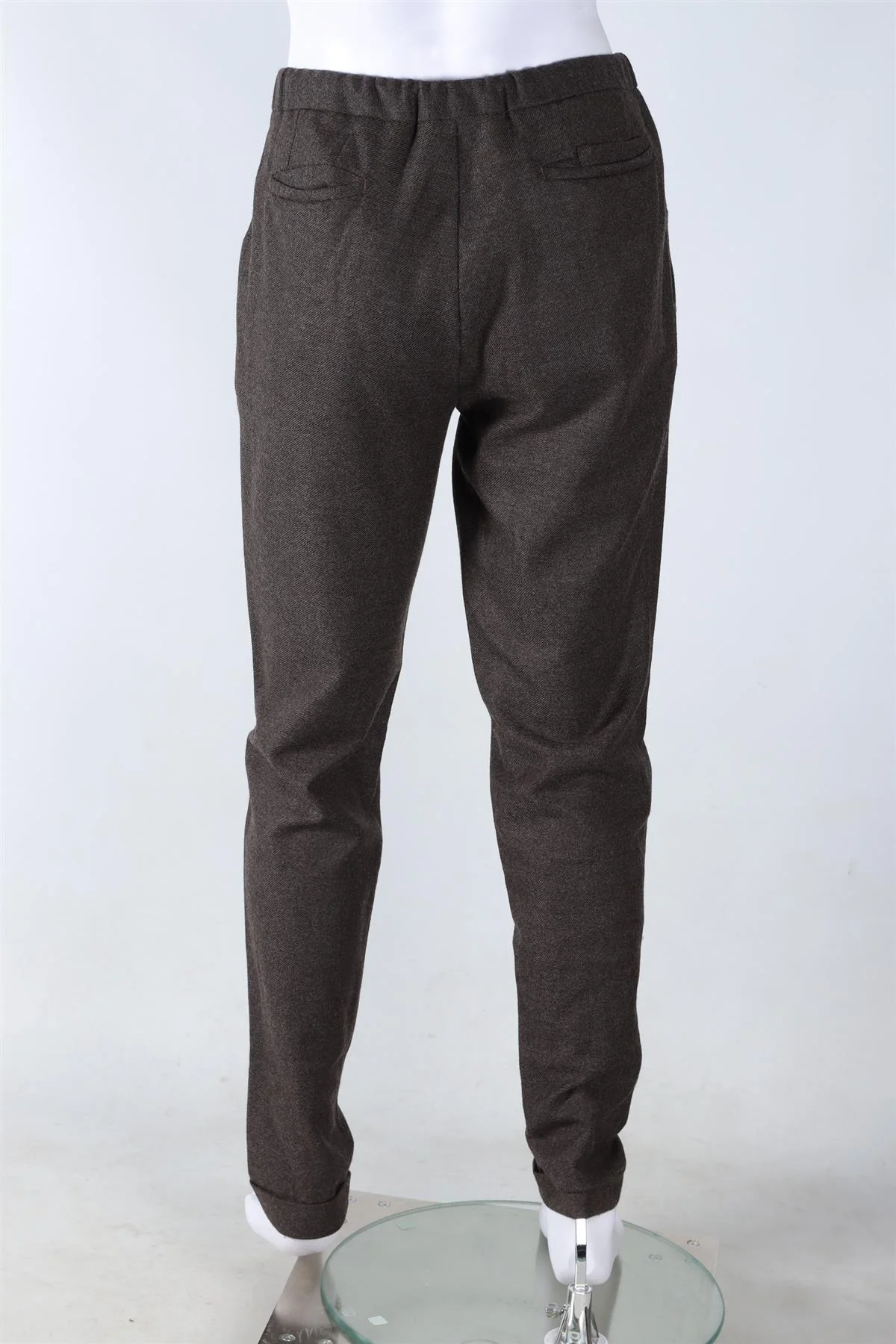 THOM SWEENEY BROWN MEN'S WOOL STRAIGHT LEG PANTS IT 52 UK/US 34 - Image 4