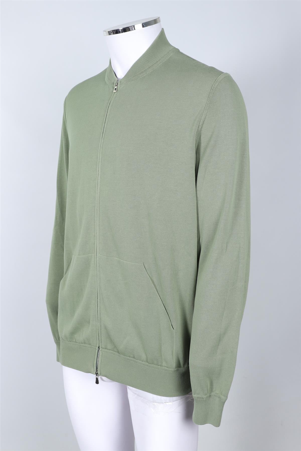 THOM SWEENEY GREEN MEN'S COTTON CARDIGAN XLARGE - Image 3