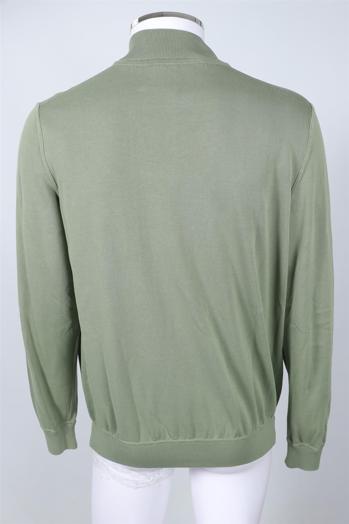 THOM SWEENEY GREEN MEN'S COTTON CARDIGAN XLARGE - Image 4