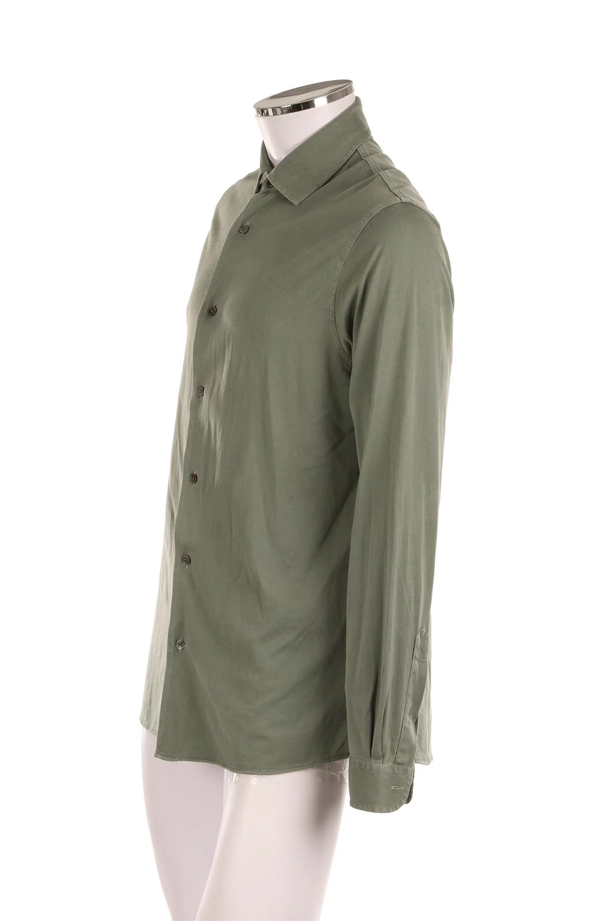 THOM SWEENEY GREEN MEN'S COTTON SHIRT XLARGE - Image 3