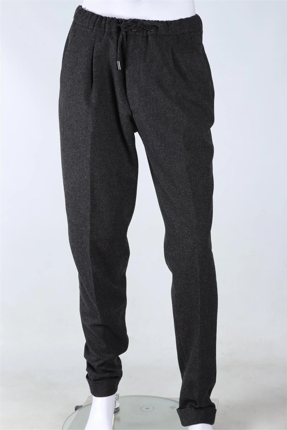 THOM SWEENEY GREY MEN'S WOOL STRAIGHT LEG PANTS IT 52 UK/US 36 - Image 2