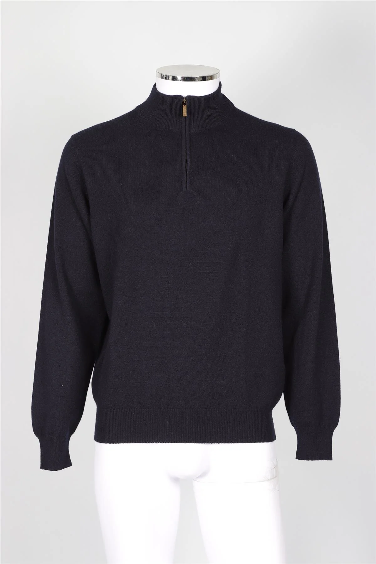 THOM SWEENEY NAVY MEN'S CASHMERE SWEATER MEDIUM - Image 2