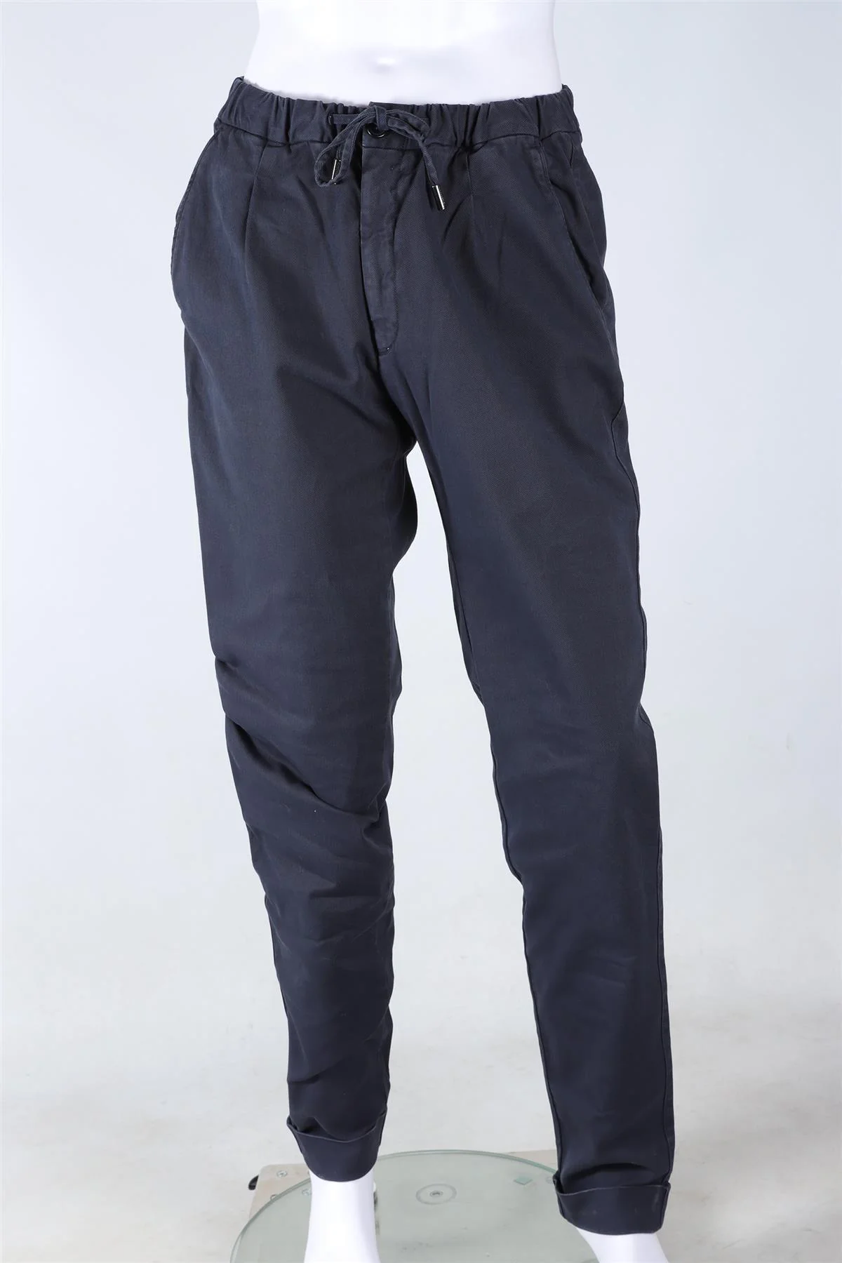 THOM SWEENEY NAVY MEN'S COTTON STRAIGHT LEG PANTS IT 52 UK/US 36 - Image 2