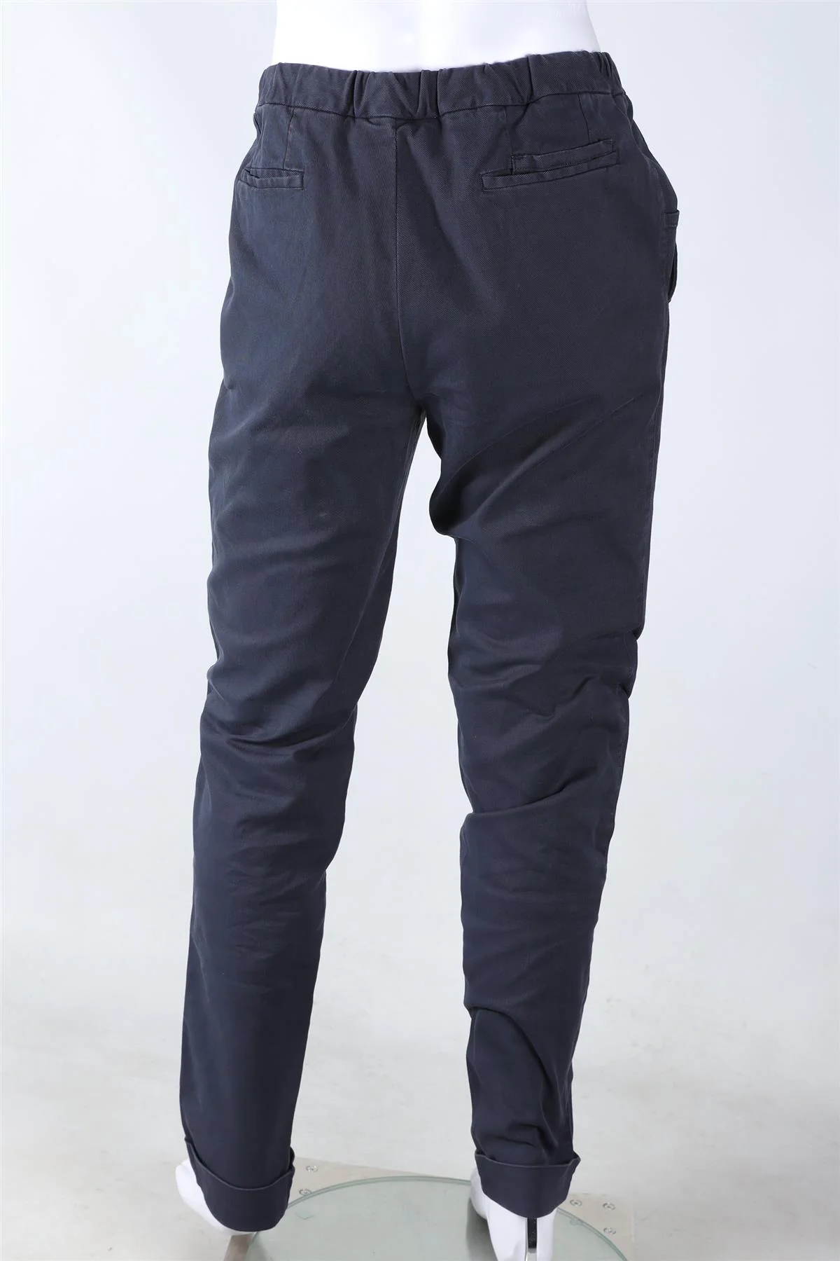 THOM SWEENEY NAVY MEN'S COTTON STRAIGHT LEG PANTS IT 52 UK/US 36 - Image 4