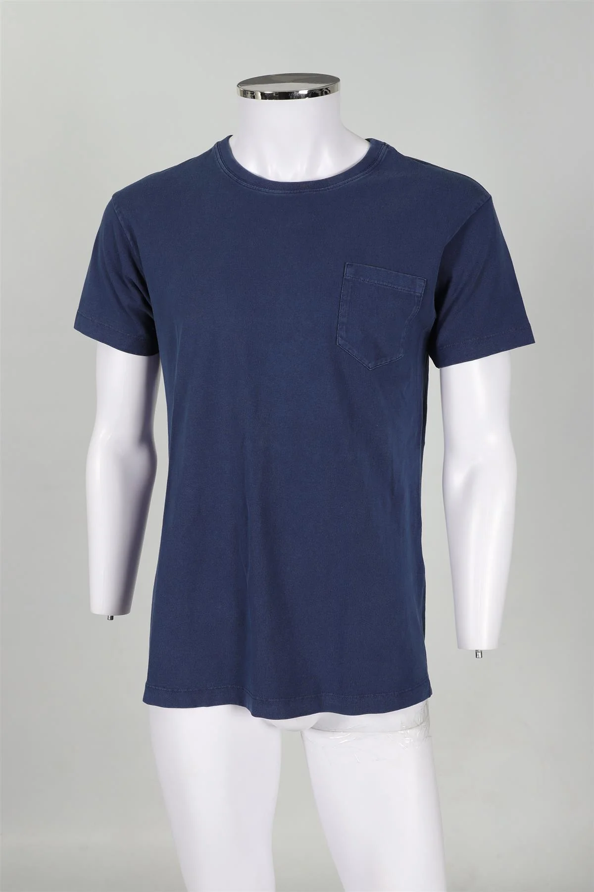 THOM SWEENEY NAVY MEN'S COTTON T-SHIRT LARGE - Image 2