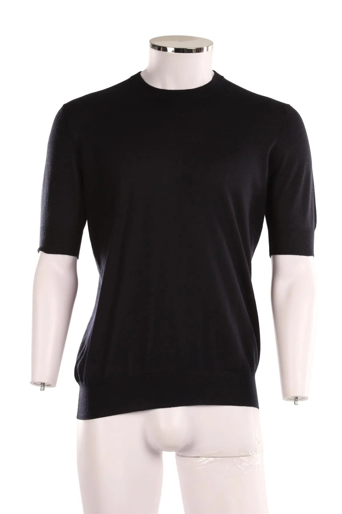 THOM SWEENEY NAVY MEN'S COTTON TOP LARGE - Image 2