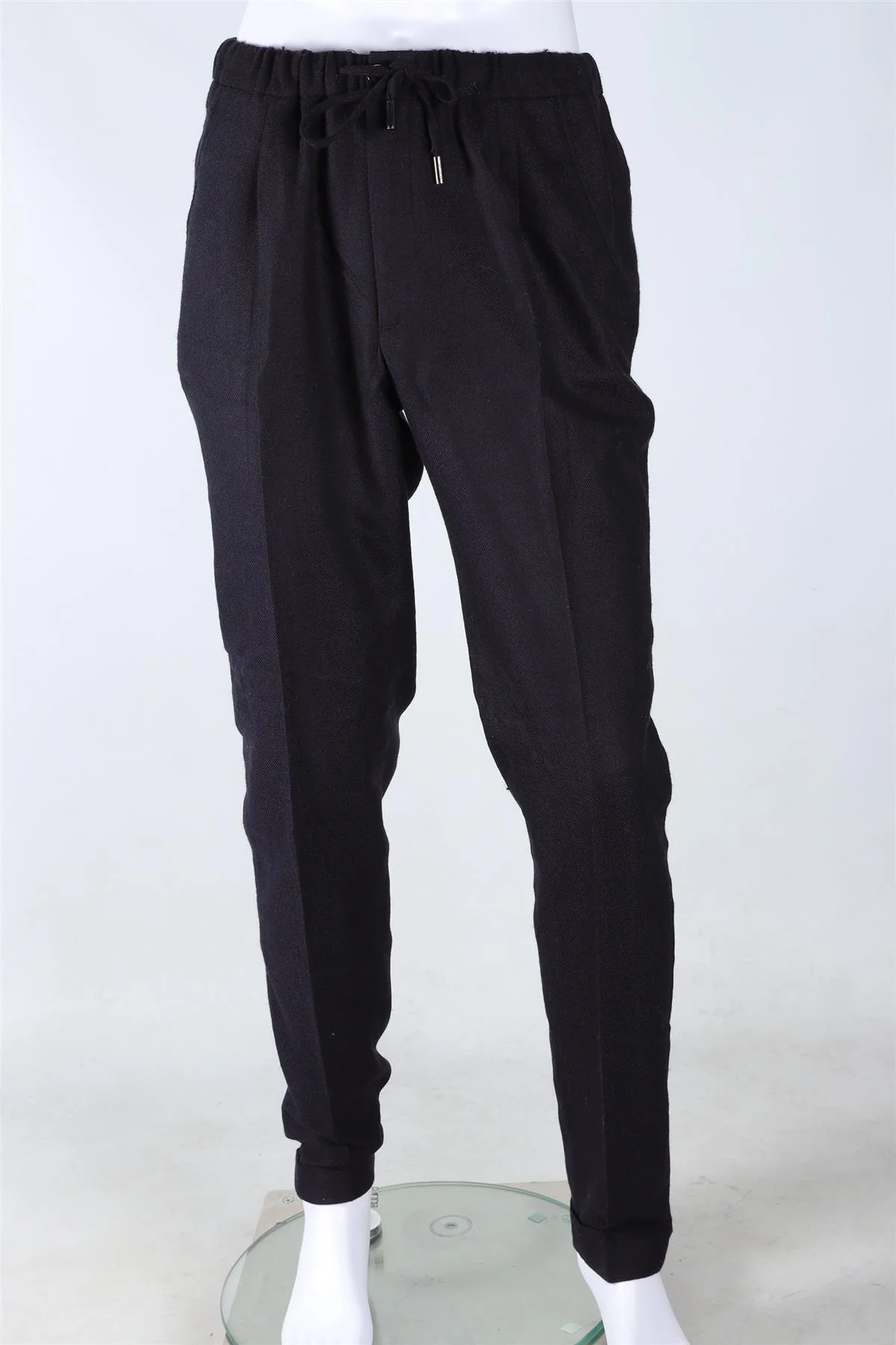 THOM SWEENEY NAVY MEN'S WOOL STRAIGHT LEG PANTS IT 52 UK/US 36 - Image 2