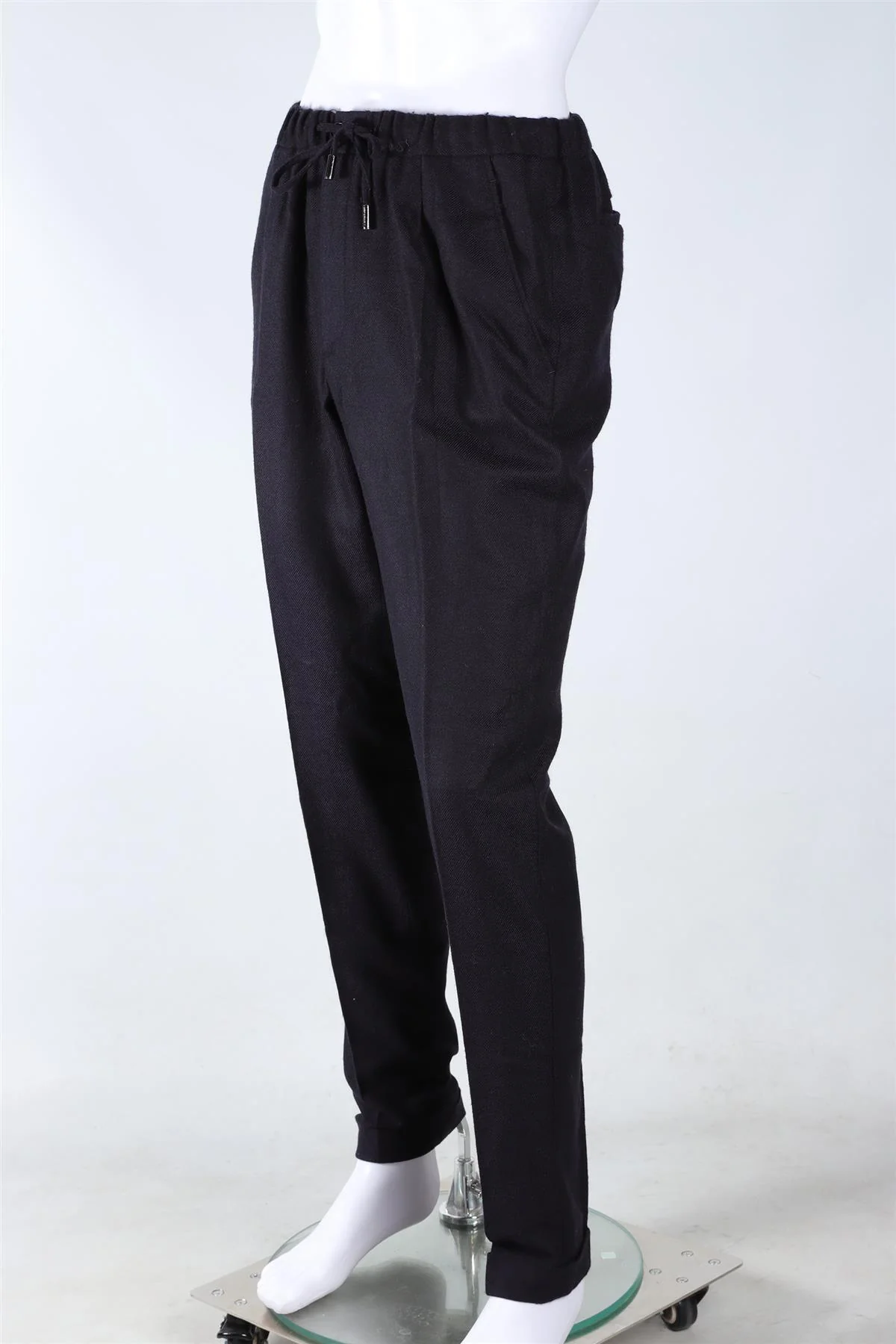 THOM SWEENEY NAVY MEN'S WOOL STRAIGHT LEG PANTS IT 52 UK/US 36 - Image 3