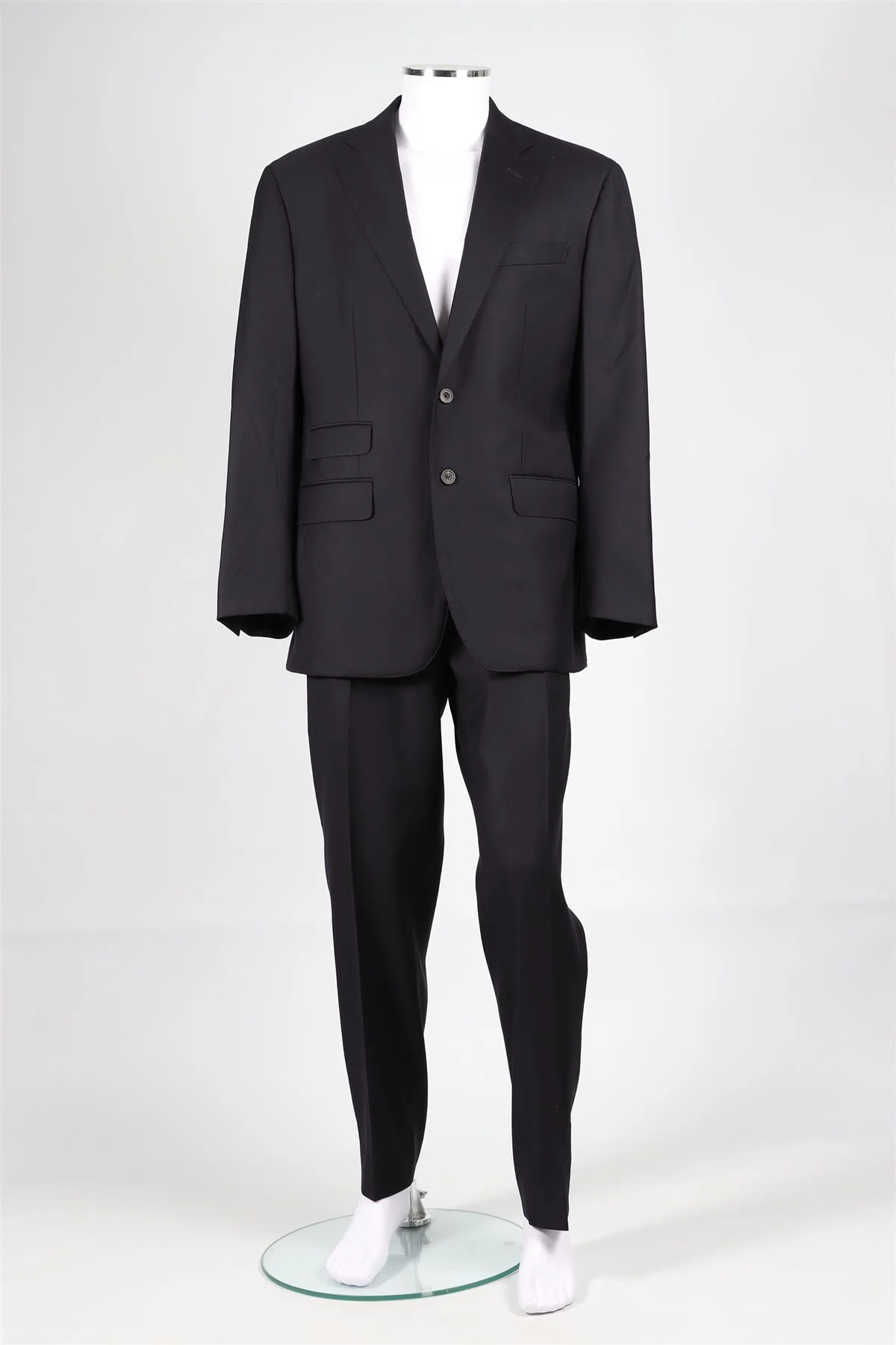 THOM SWEENEY NAVY MEN'S WOOL TWO PIECE SUIT EU 54 - Image 2