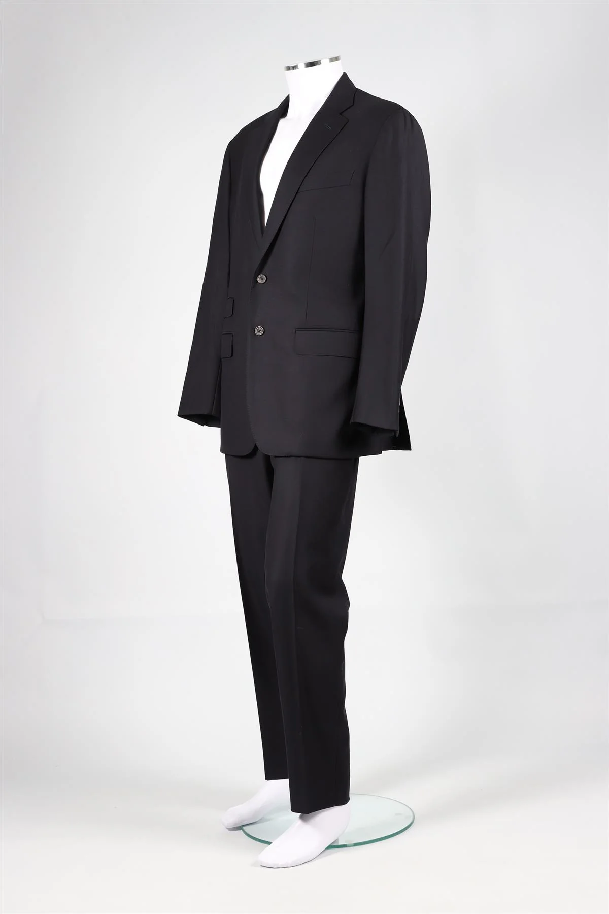 THOM SWEENEY NAVY MEN'S WOOL TWO PIECE SUIT EU 54 - Image 3