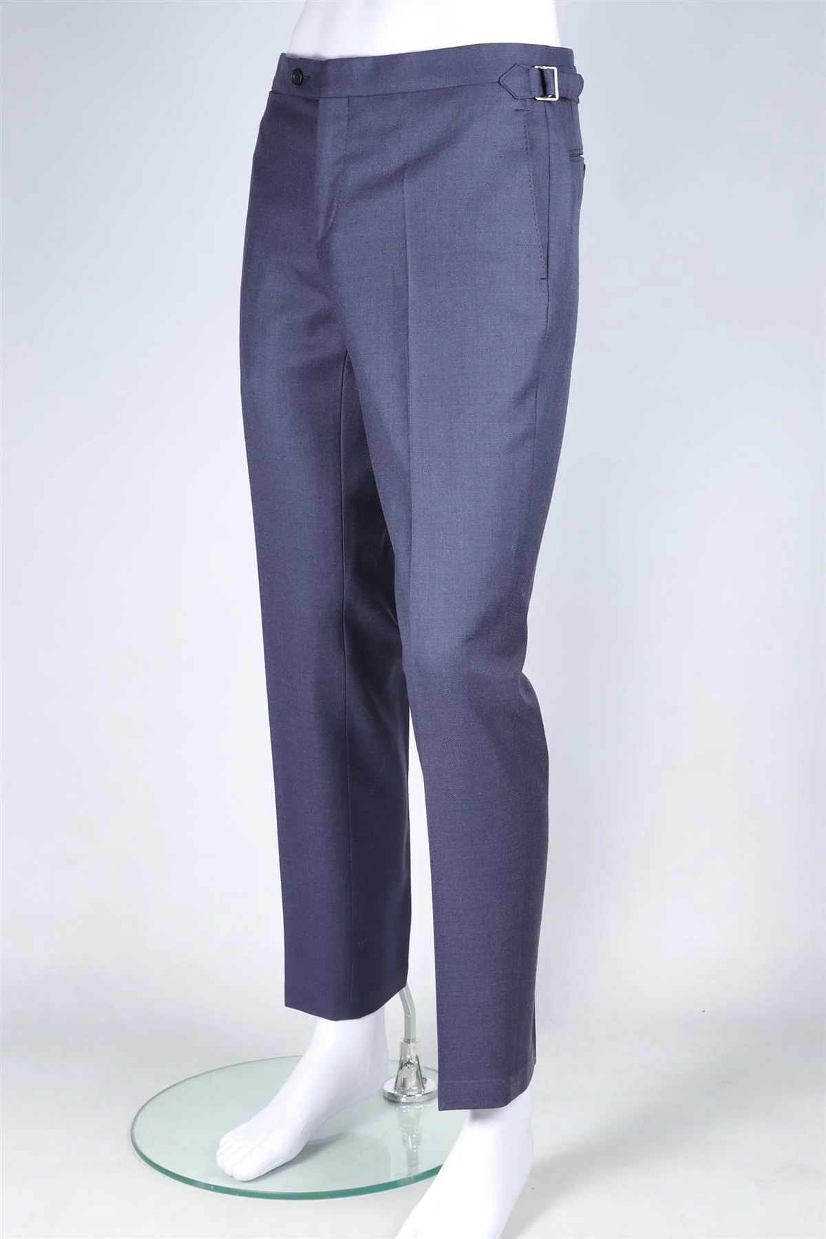 THOM SWEENEY NAVY MEN'S WOOL TWO PIECE SUIT SMALL - Image 6