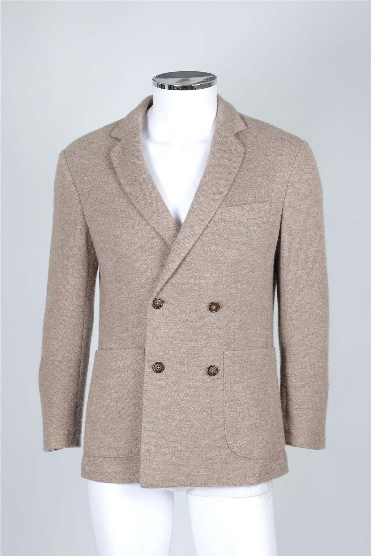 THOM SWEENEY TAUPE MEN'S CASHMERE BLAZER LARGE - Image 2