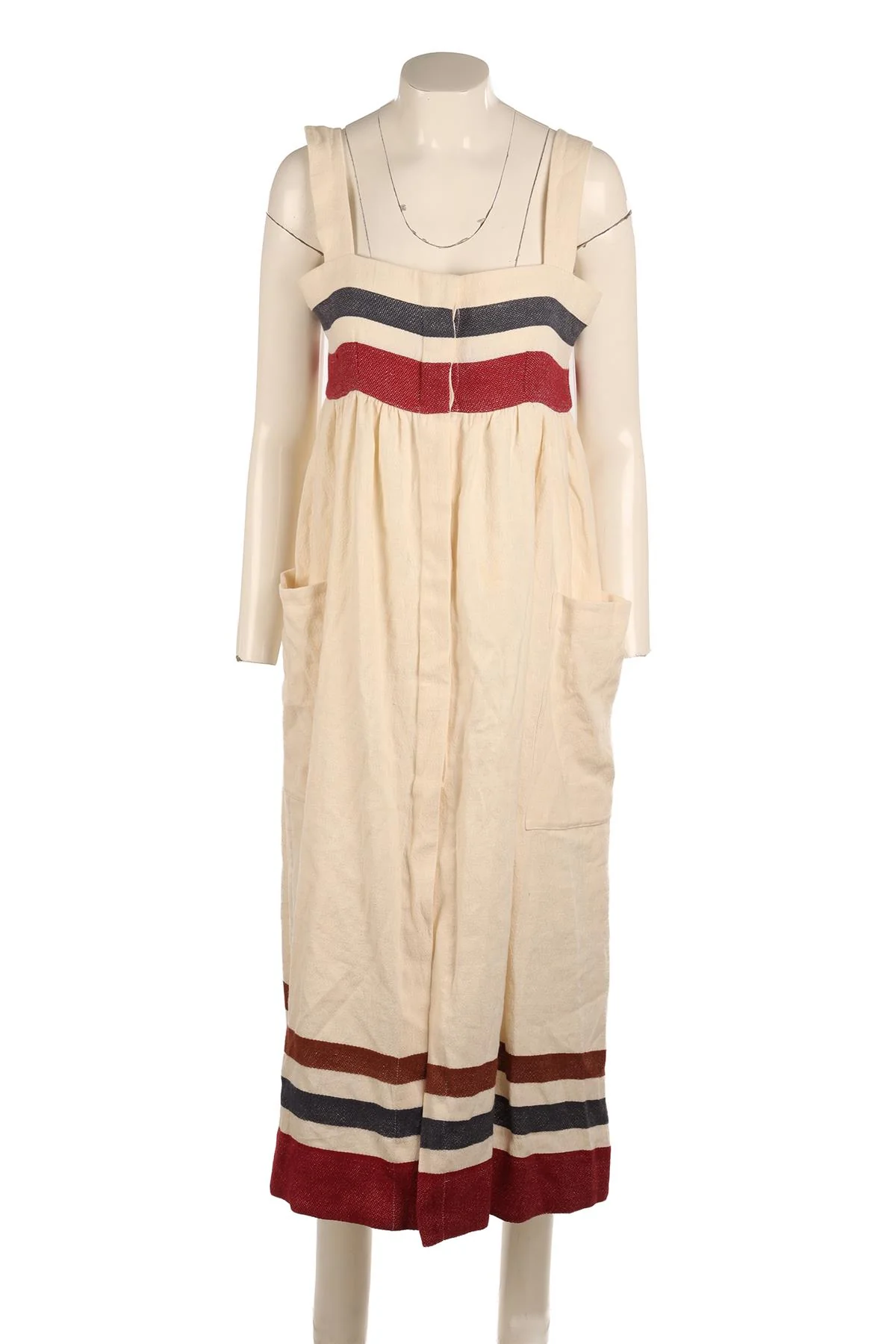 THREE GRACES LONDON CREAM LINEN MAXI DRESS UK 10 - Image 2