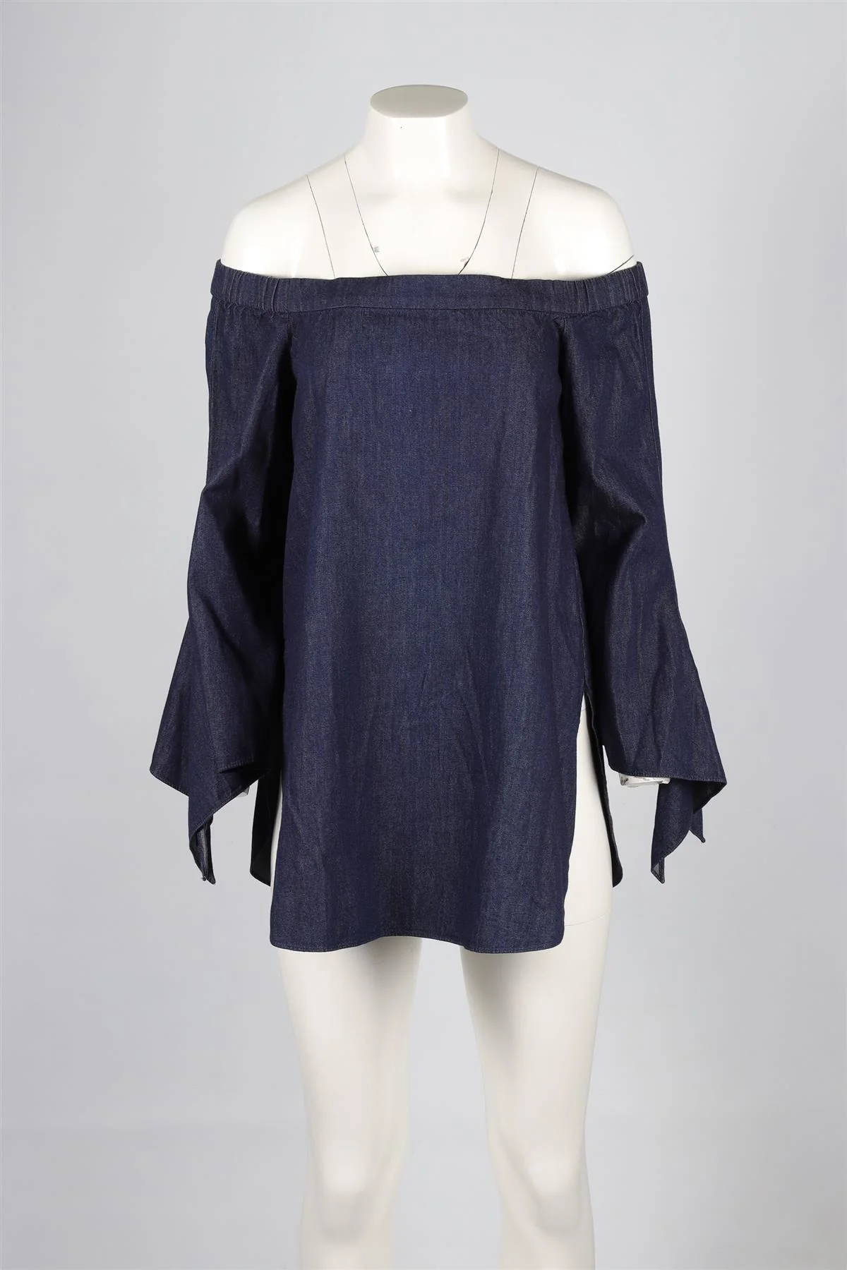 TIBI BLUE DENIM TOP US 4 UK 8 - Image 2