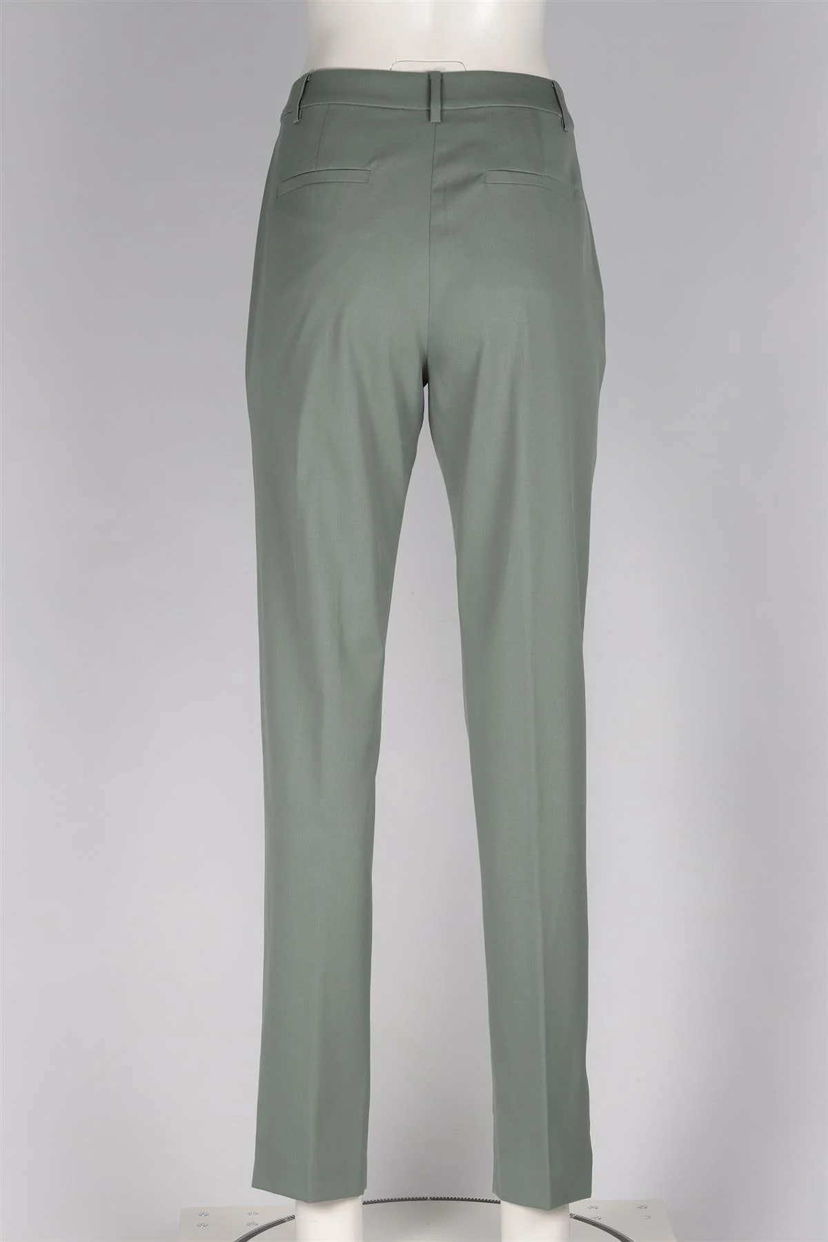 TIBI GREEN WOOL SLIM LEG PANTS US 8 UK 12 - Image 4