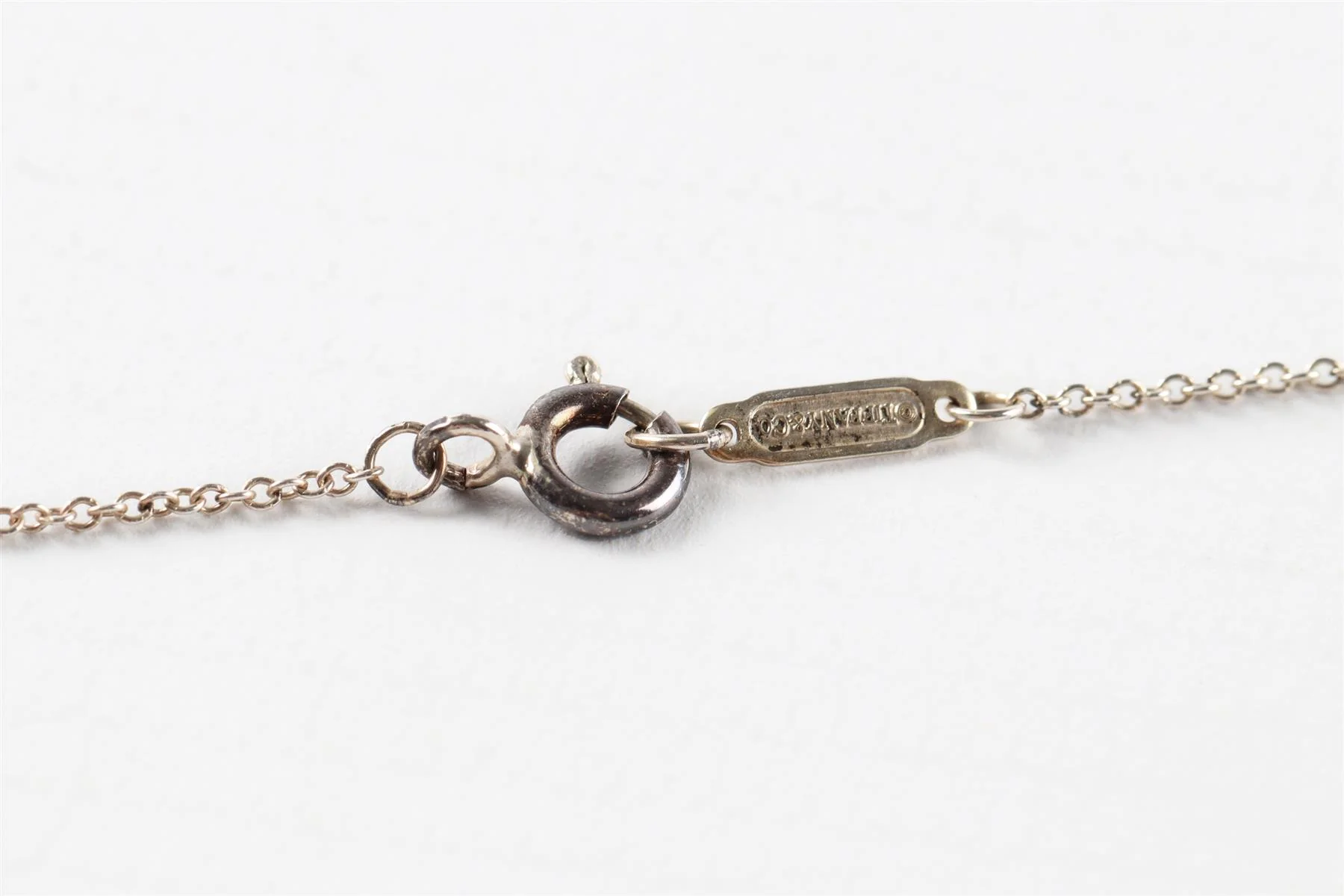 Tiffany & Co Blue Double Heart Sterling Silver Chain Necklace - Image 7