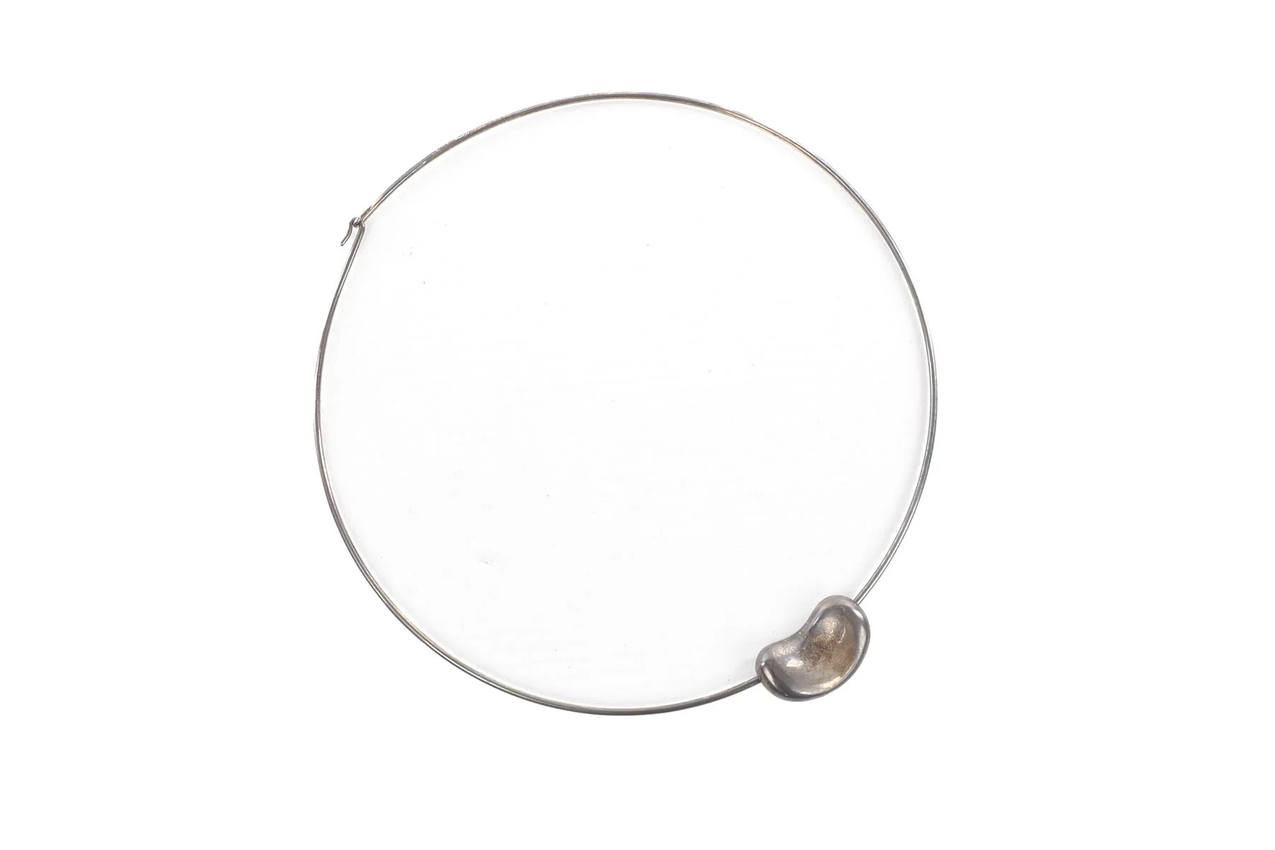 TIFFANY & CO. + ELSA PERETTI SILVER BEAN 26MM STERLING SILVER CHOKER - Image 2