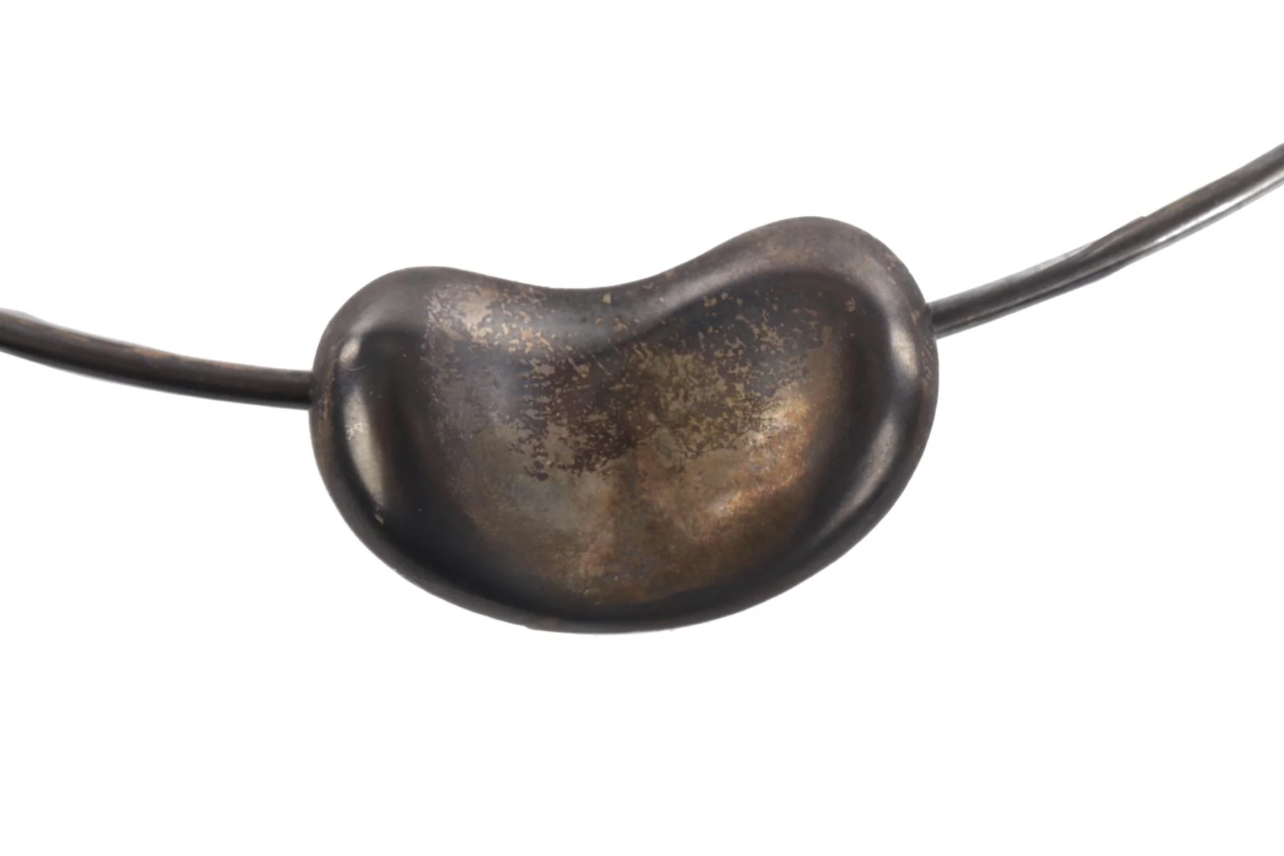 TIFFANY & CO. + ELSA PERETTI SILVER BEAN 26MM STERLING SILVER CHOKER - Image 3