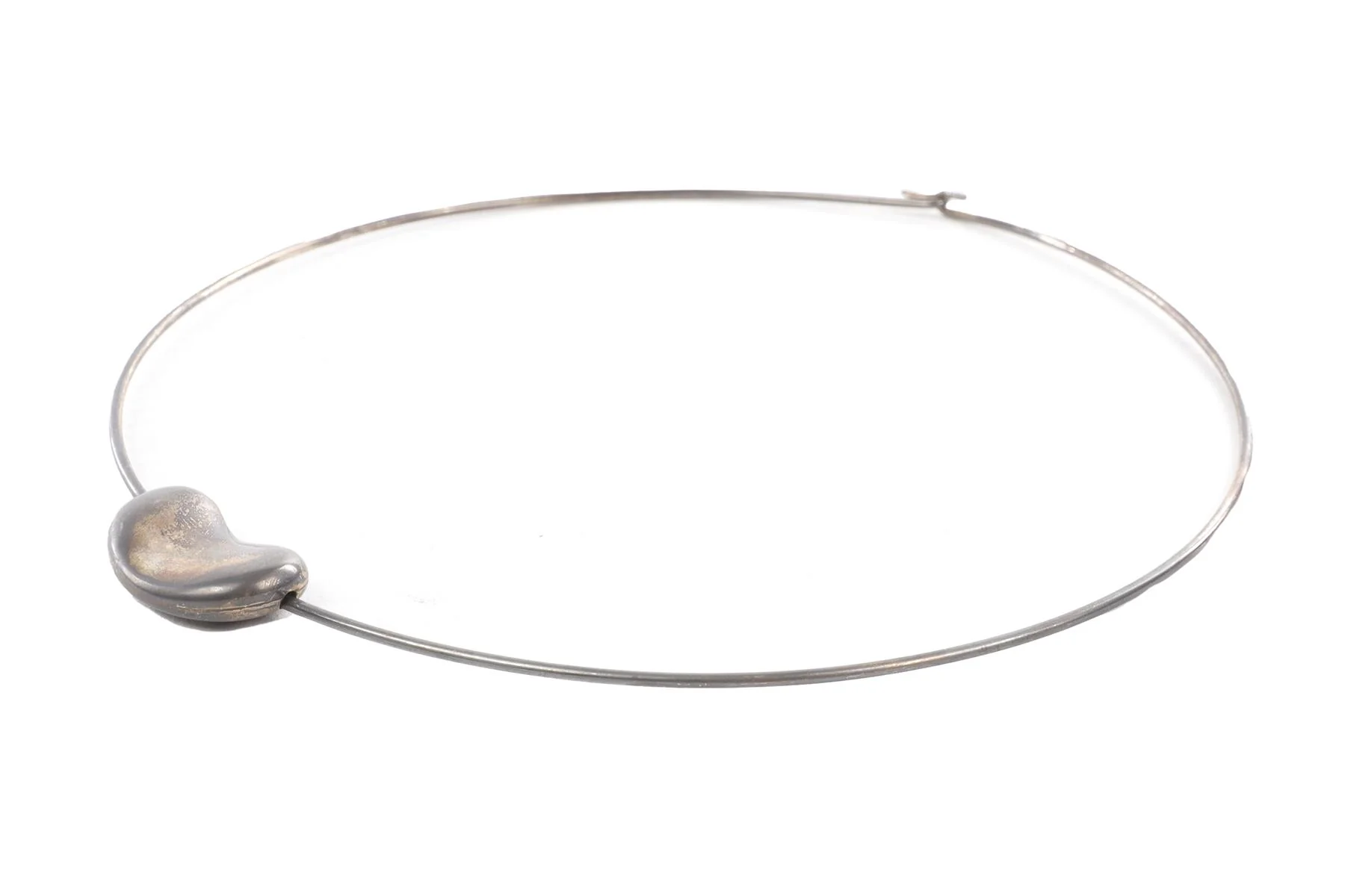 TIFFANY & CO. + ELSA PERETTI SILVER BEAN 26MM STERLING SILVER CHOKER - Image 7