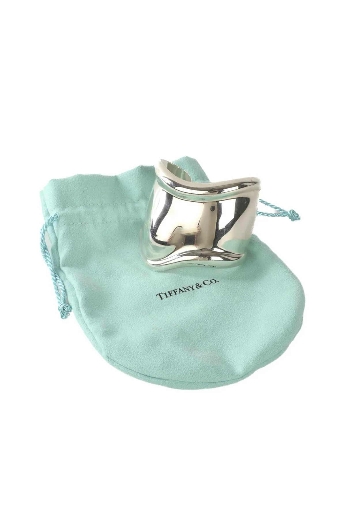 TIFFANY & CO + ELSA PERRETTI SILVER MEDIUM STERLING SILVER BONE CUFF MEDIUM - Image 10