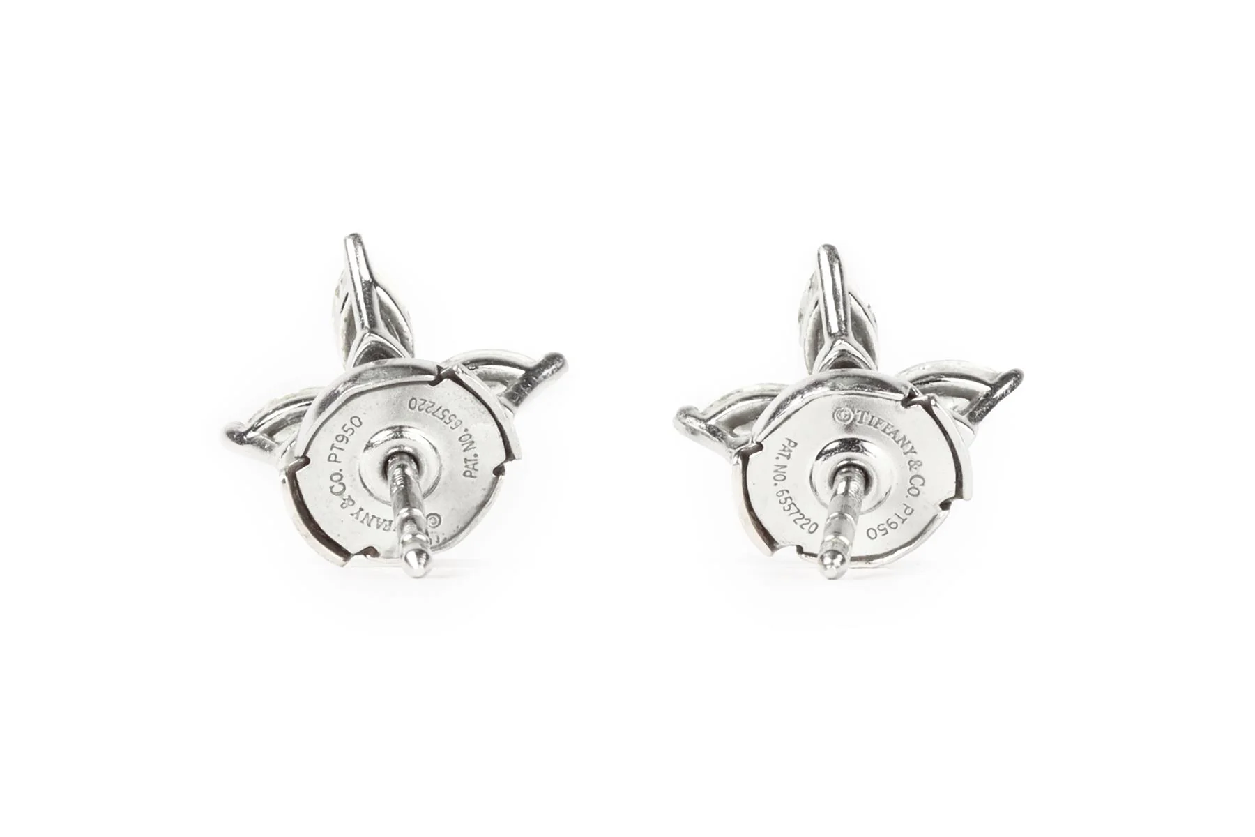 TIFFANY & CO. VICTORIA MEDIUM 0.92 CT DIAMOND AND PLATINUM EARRINGS - Image 5