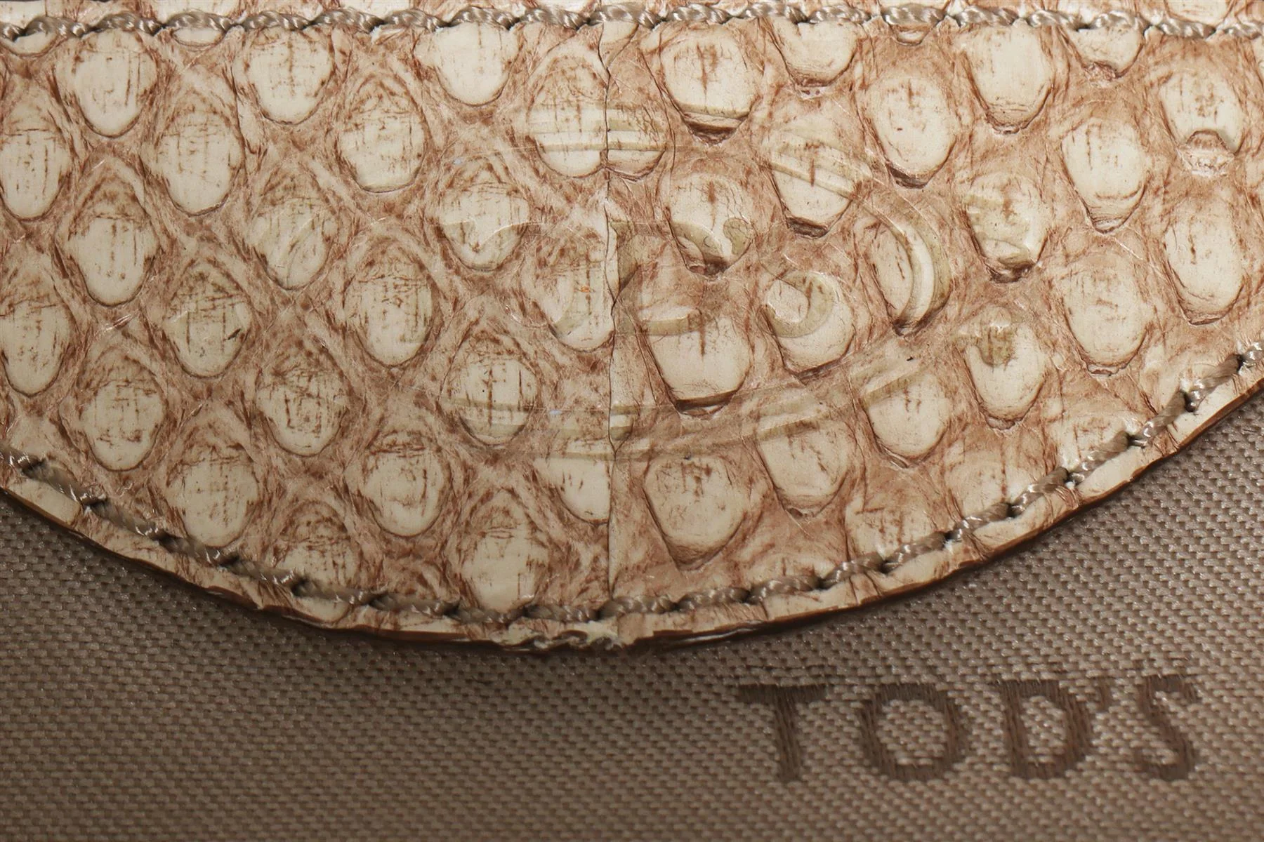 TOD'S BEIGE PYTHON AND LEATHER CLUTCH - Image 11