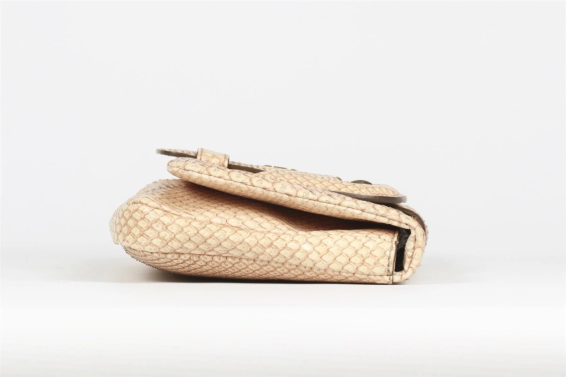 TOD'S BEIGE PYTHON AND LEATHER CLUTCH - Image 5