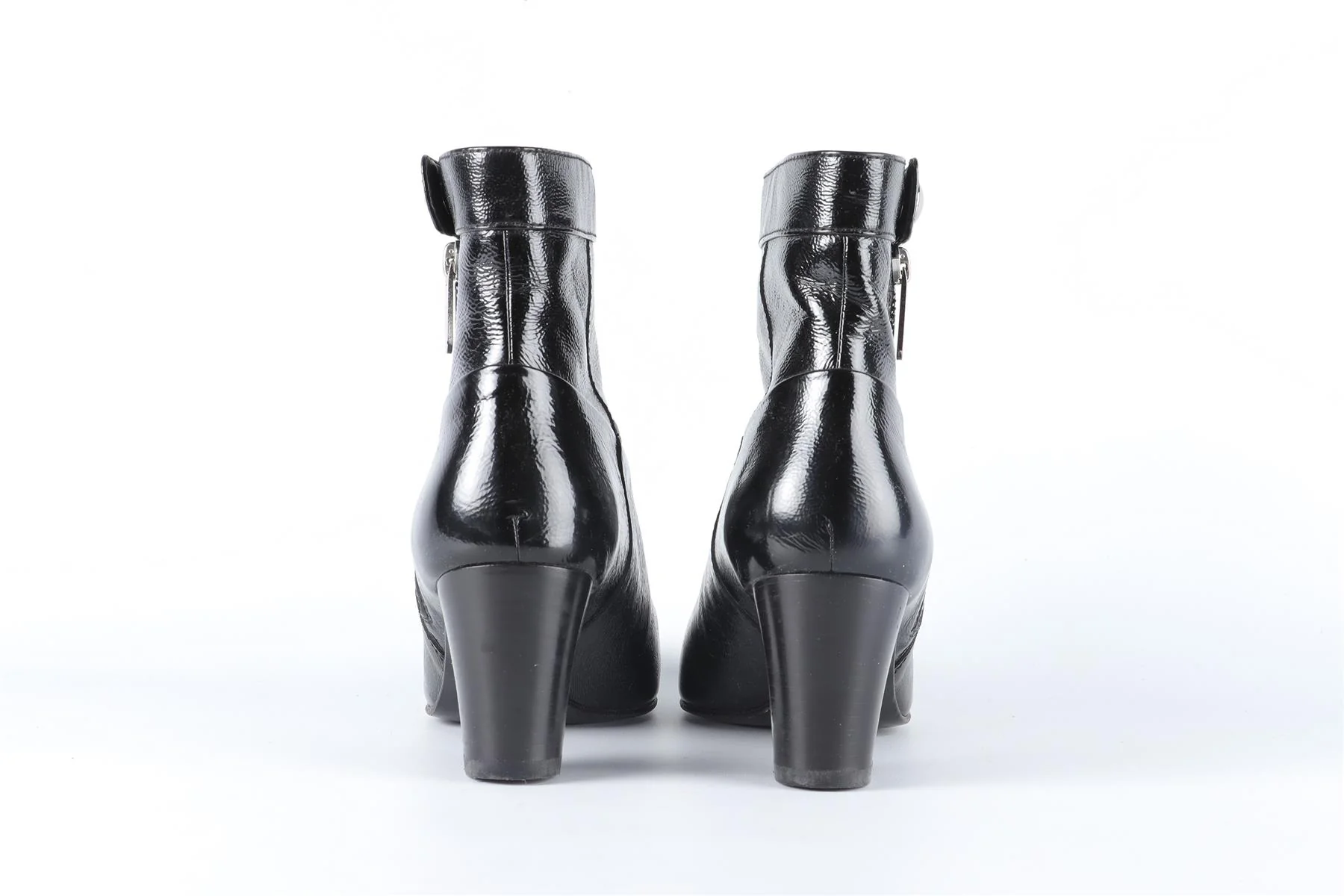 TOD'S BLACK PATENT LEATHER ANKLE BOOTS EU 38.5 UK 5.5 US 8.5 - Image 5