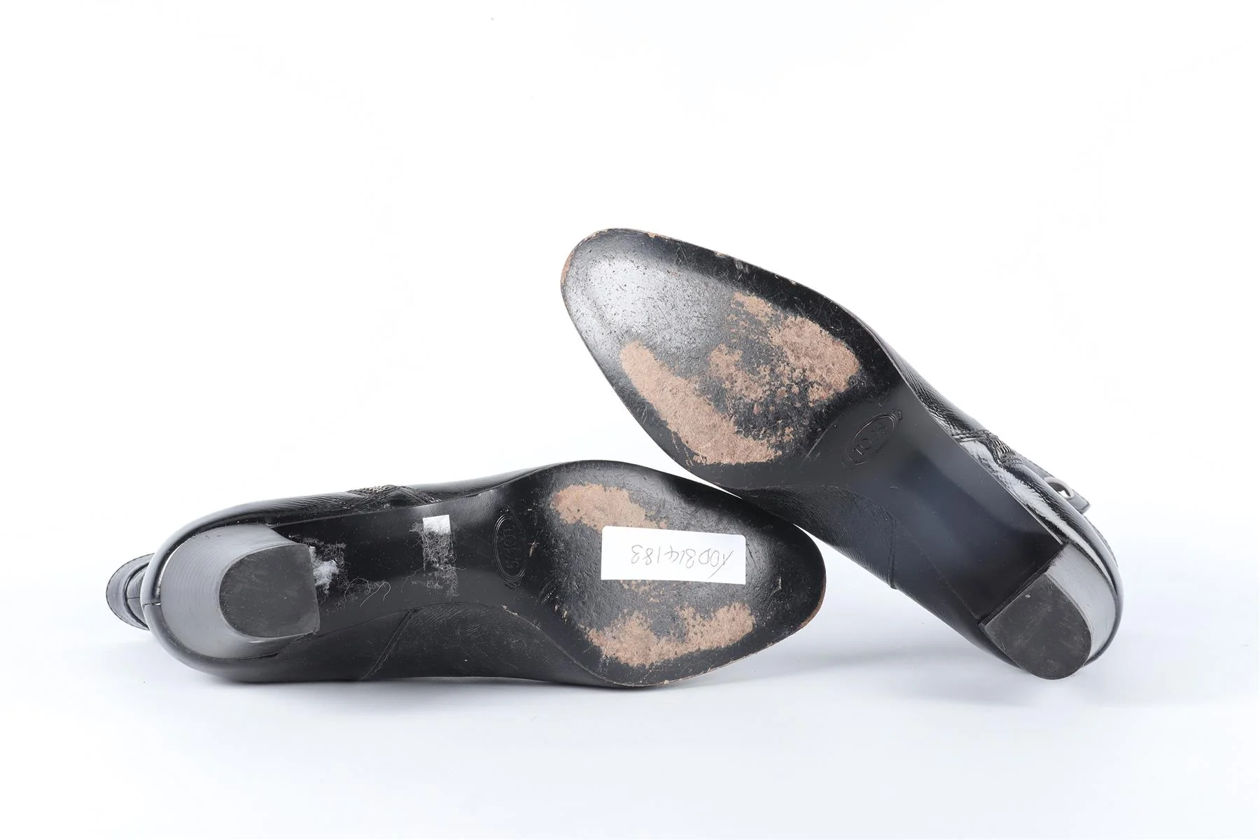 TOD'S BLACK PATENT LEATHER ANKLE BOOTS EU 38.5 UK 5.5 US 8.5 - Image 6