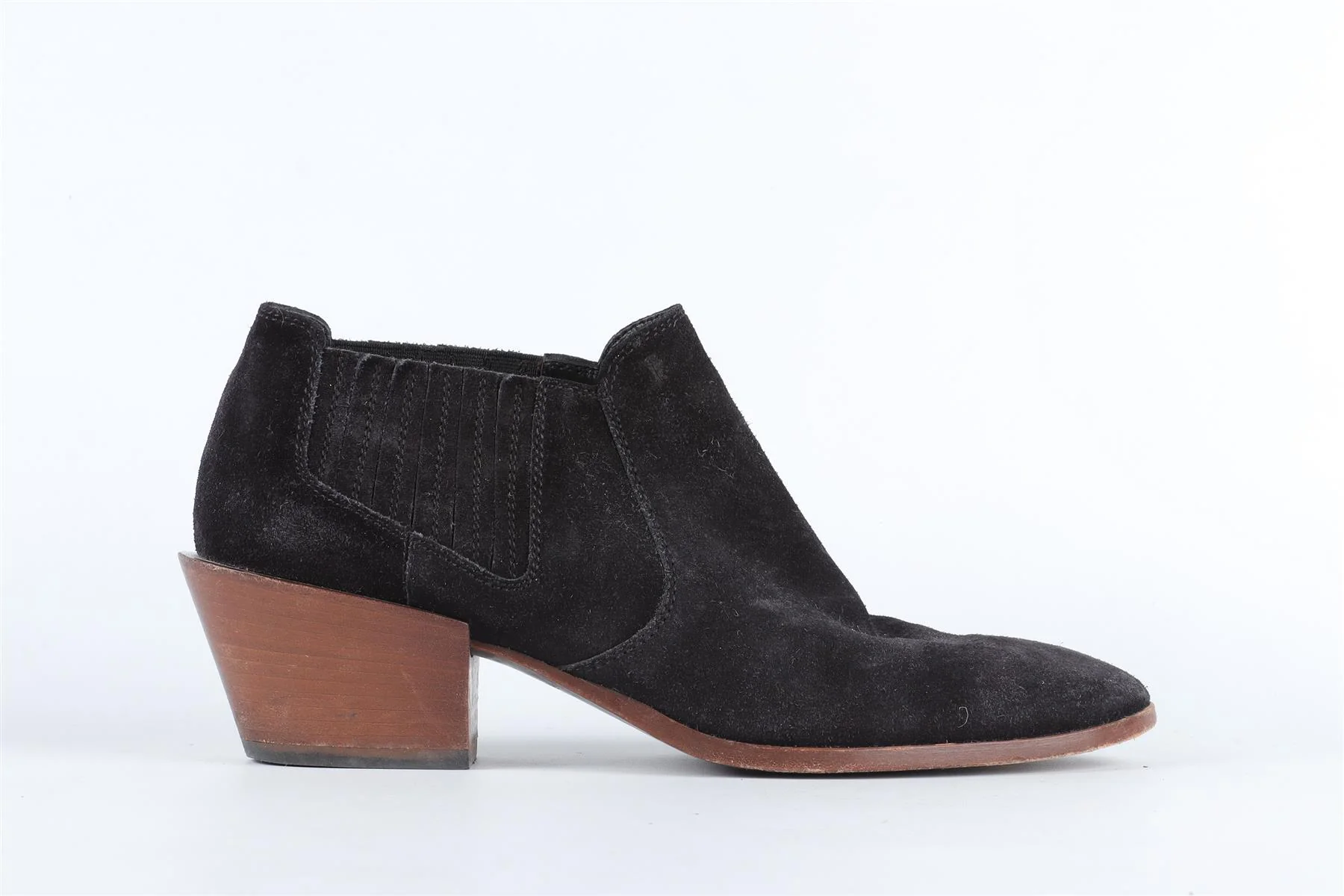 TOD'S BLACK SUEDE ANKLE BOOTS EU 38 UK 5 US 8 - Image 2