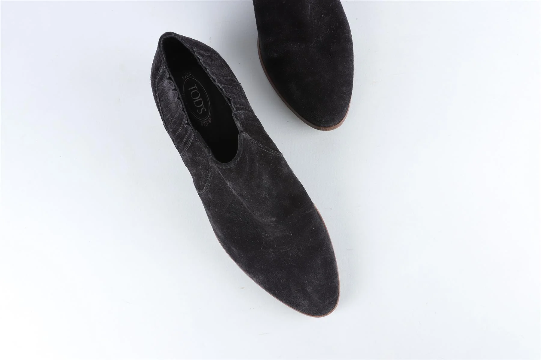 TOD'S BLACK SUEDE ANKLE BOOTS EU 38 UK 5 US 8 - Image 4