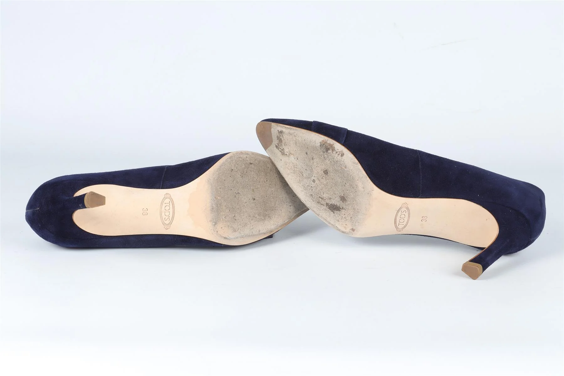 TOD'S BLUE SUEDE PUMPS EU 38 UK 5 US 8 - Image 6