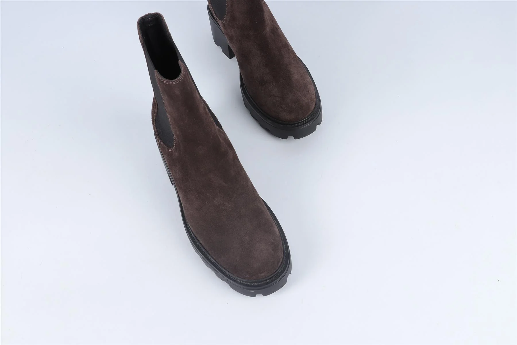TOD'S BROWN SUEDE ANKLE BOOTS EU 37.5 UK 4.5 US 7.5 - Image 4