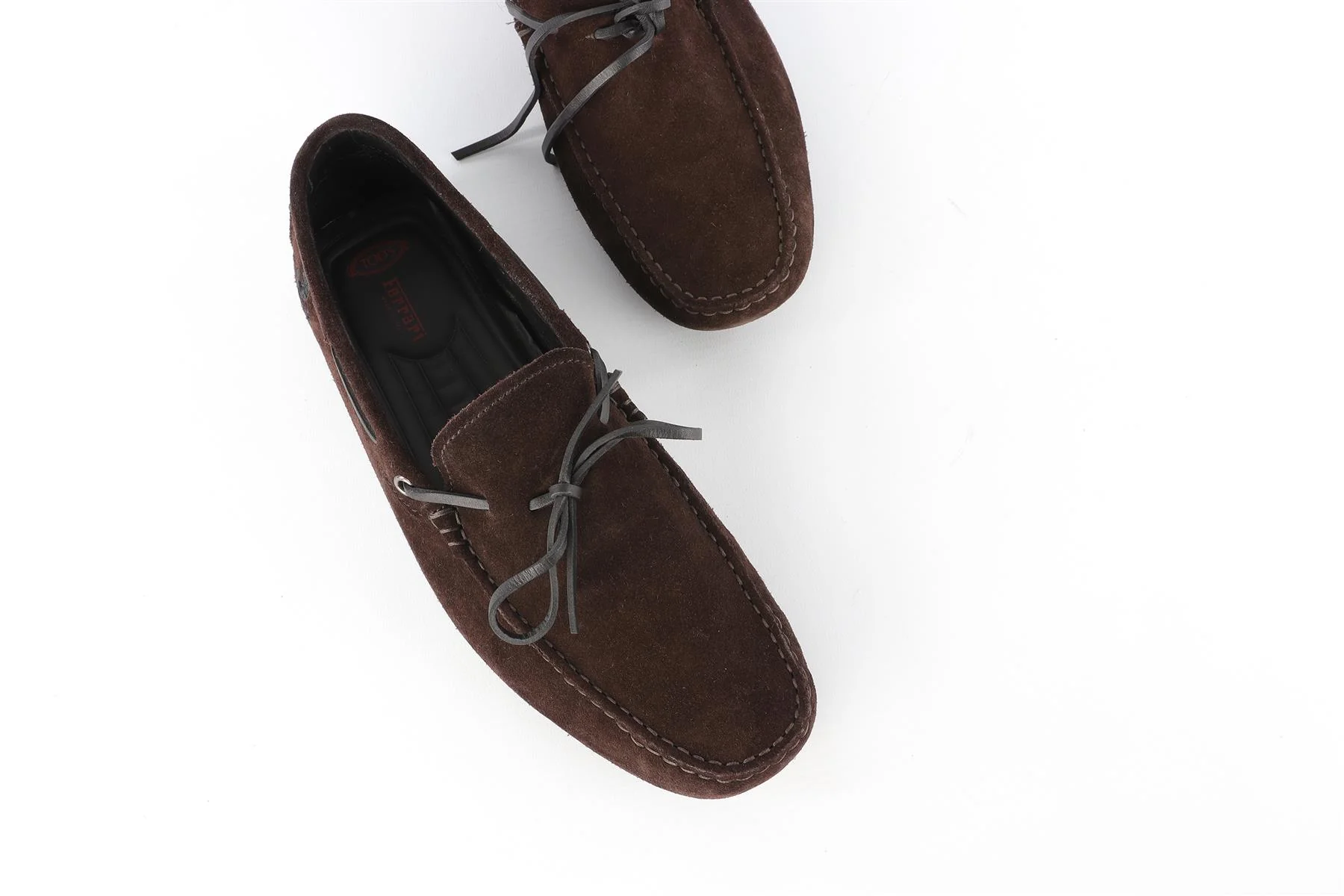 TOD'S + FERRARI BROWN MEN'S SUEDE LOAFERS EU 41.5 UK 7.5 US 8.5 - Image 4
