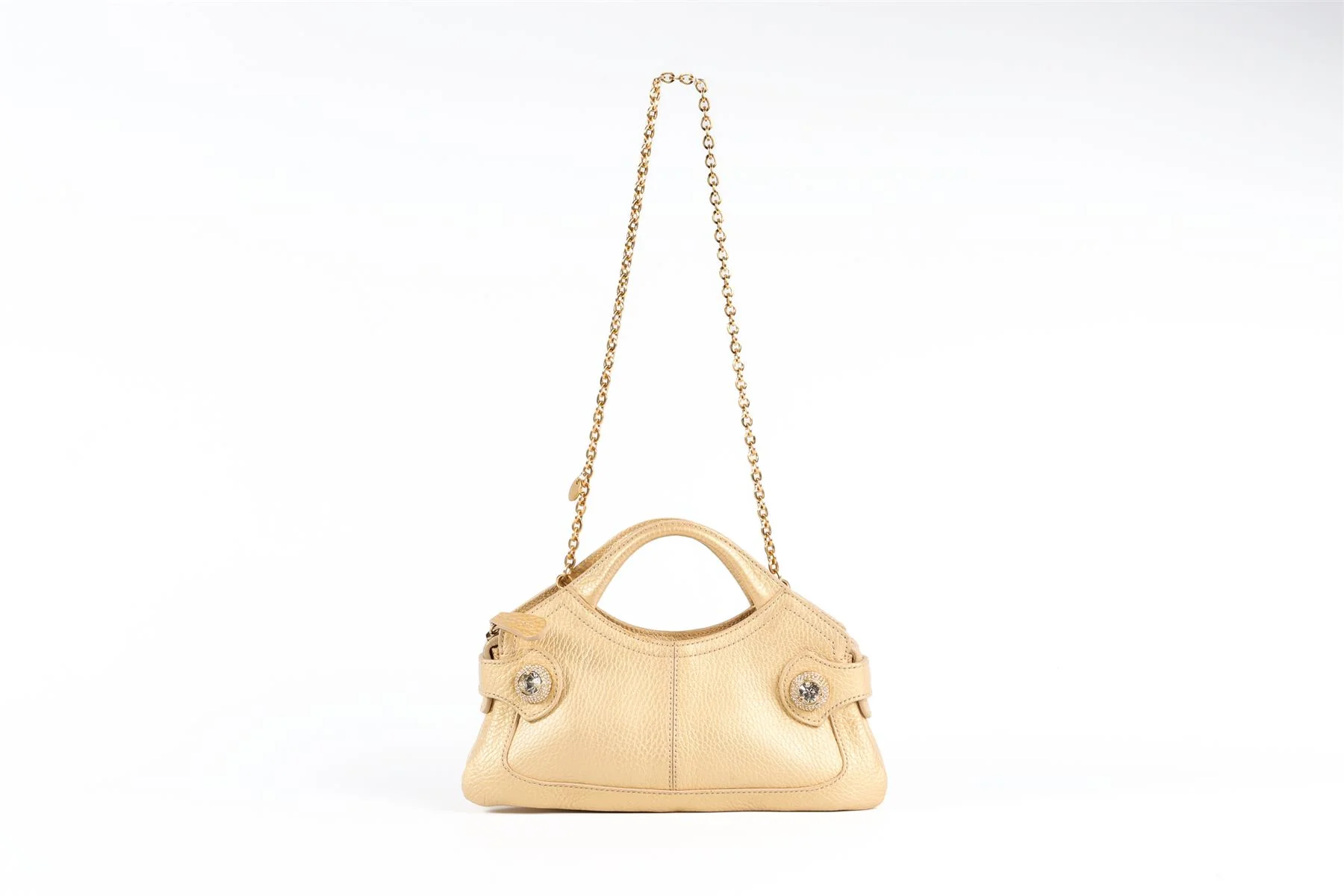 TOD'S GOLD CRYSTAL AND LEATHER SHOULDER BAG - Image 3
