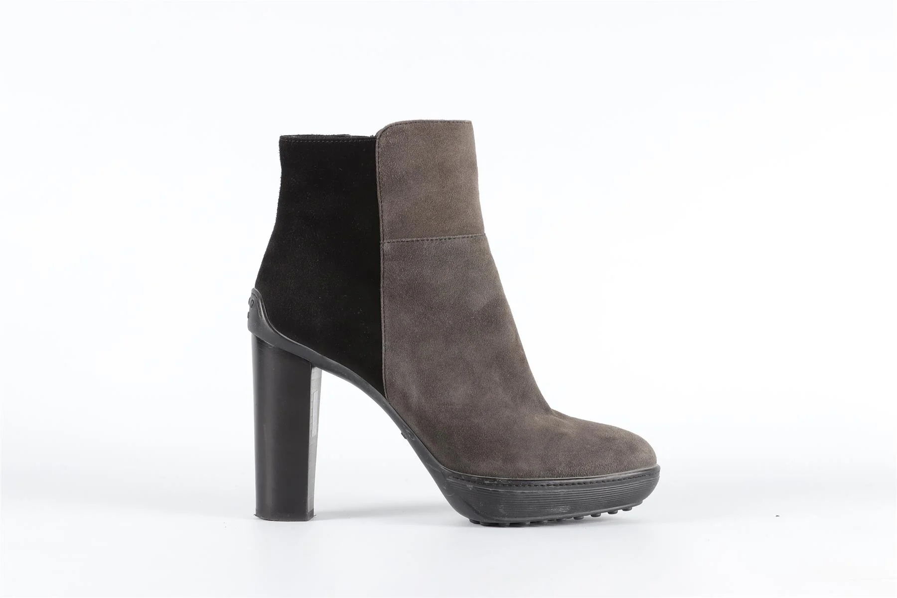TOD'S GREY SUEDE ANKLE BOOTS HEELS EU 39 UK 6 US 9 - Image 2