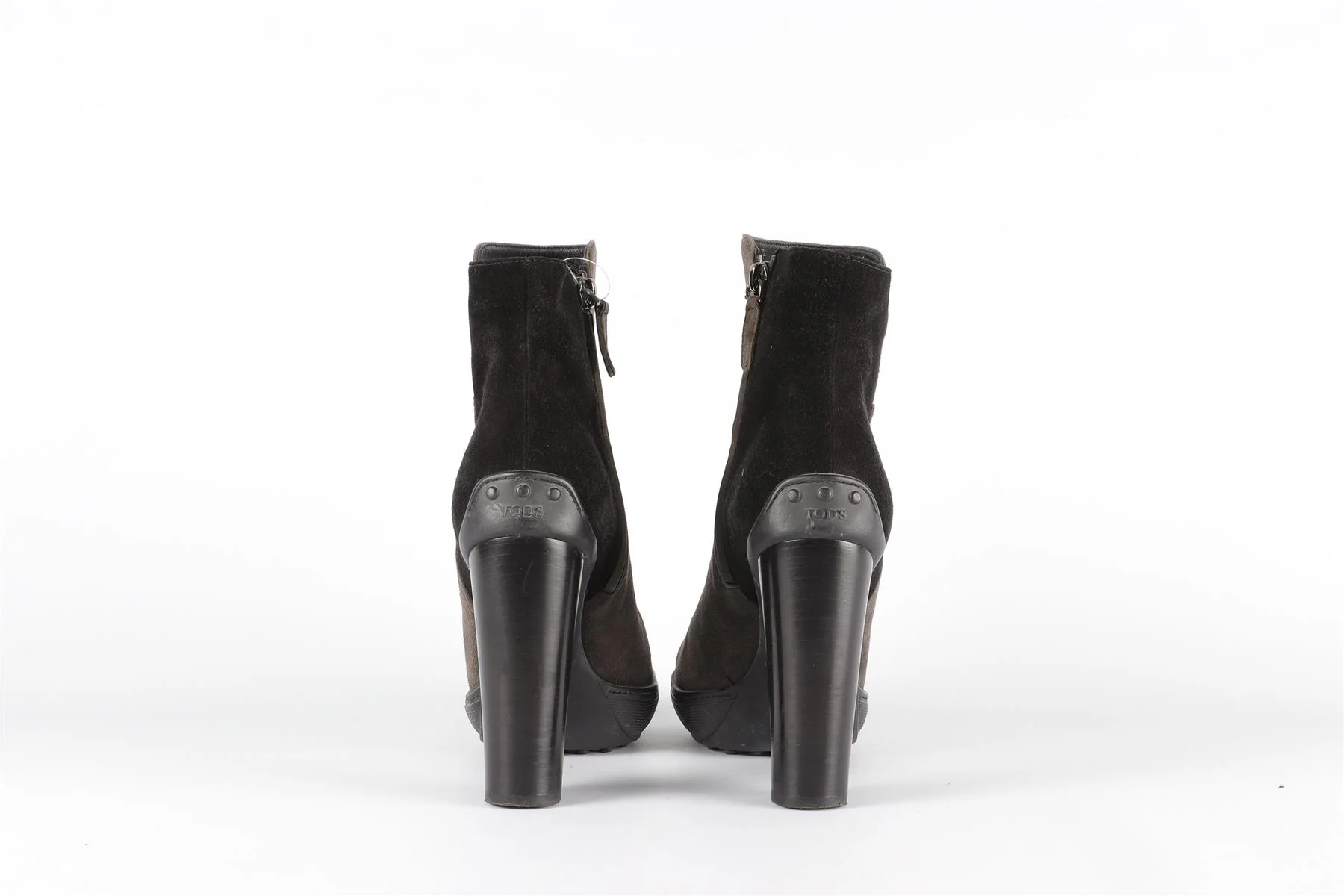 TOD'S GREY SUEDE ANKLE BOOTS HEELS EU 39 UK 6 US 9 - Image 5