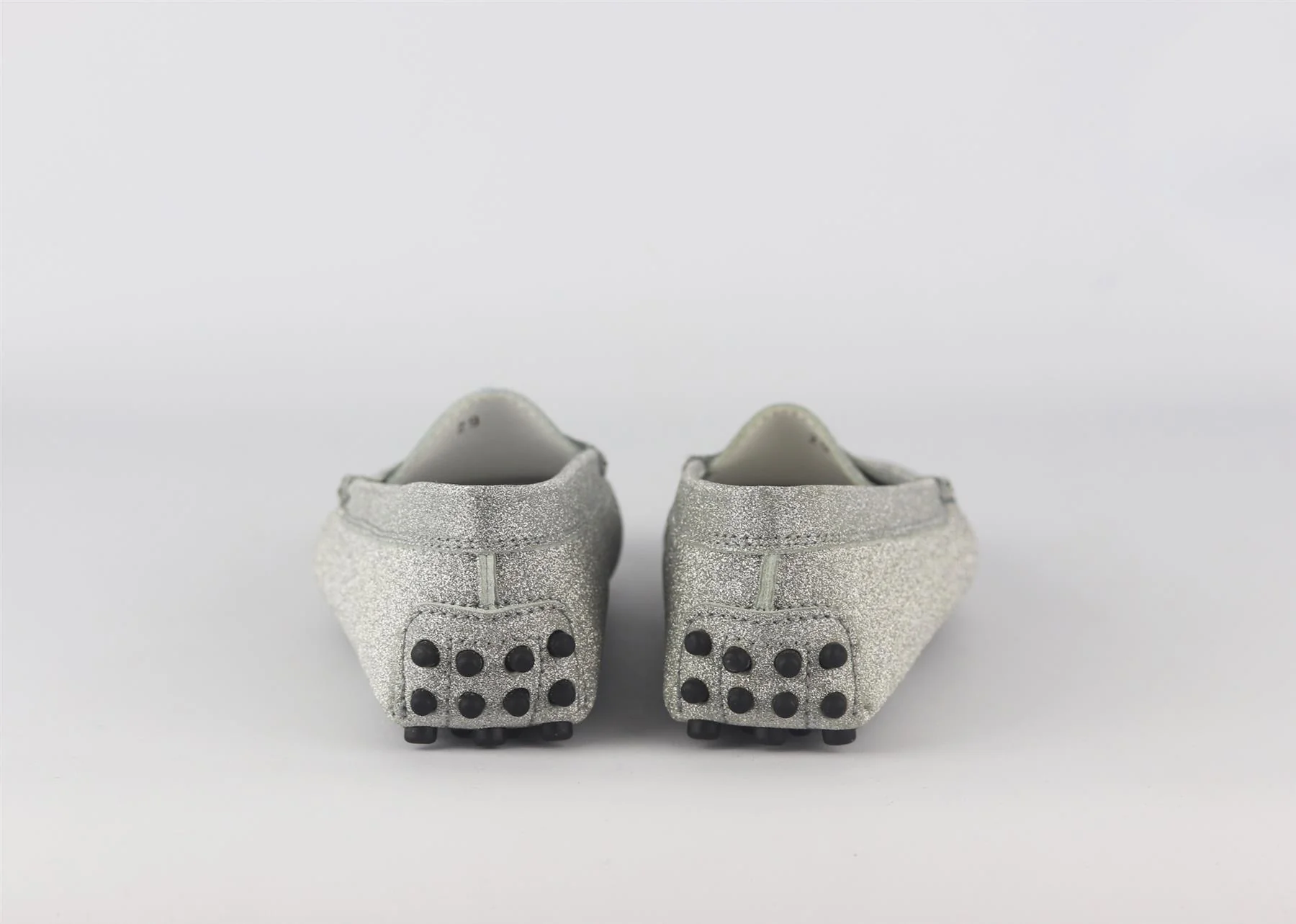 TOD'S KIDS UNISEX GLITTER LEATHER MOCCASINS EU 29 UK 11 - Image 4