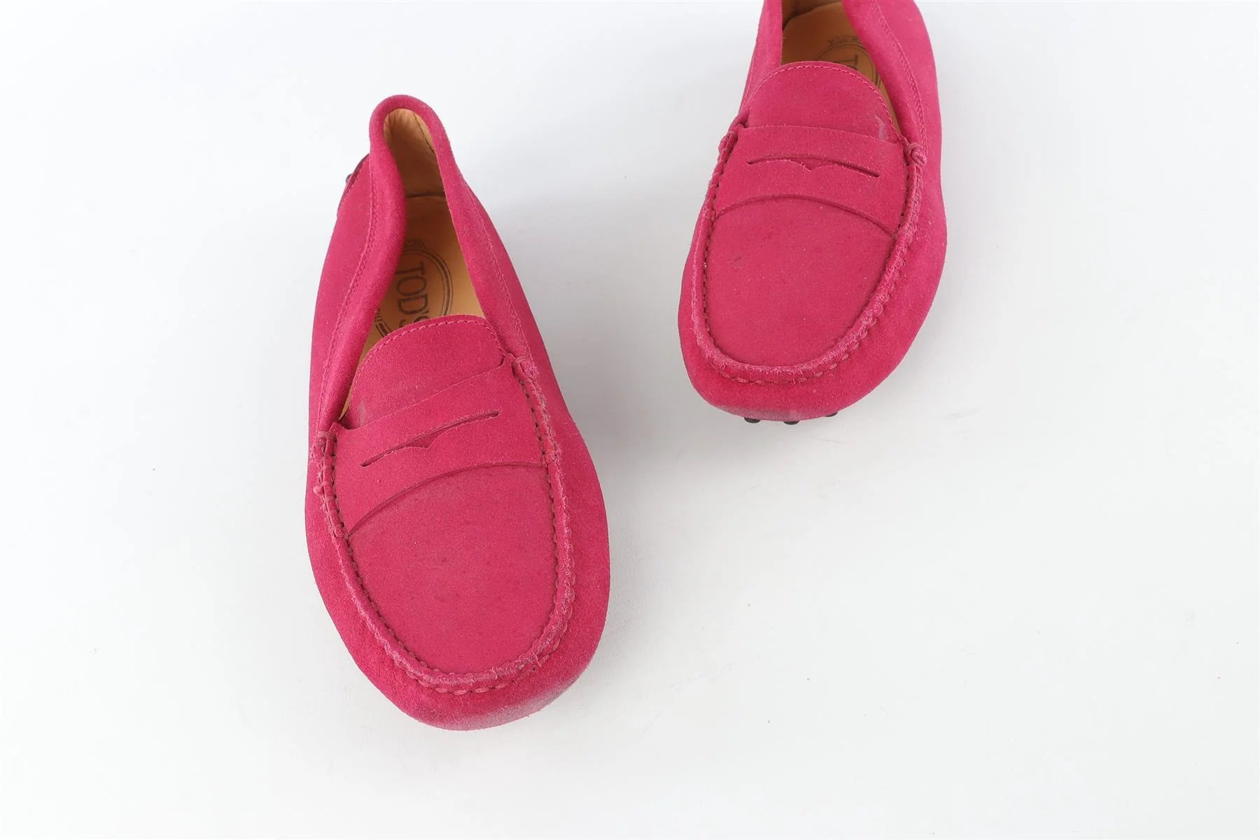 TOD'S PINK SUEDE LOAFERS EU 38 UK 5 US 8 - Image 4