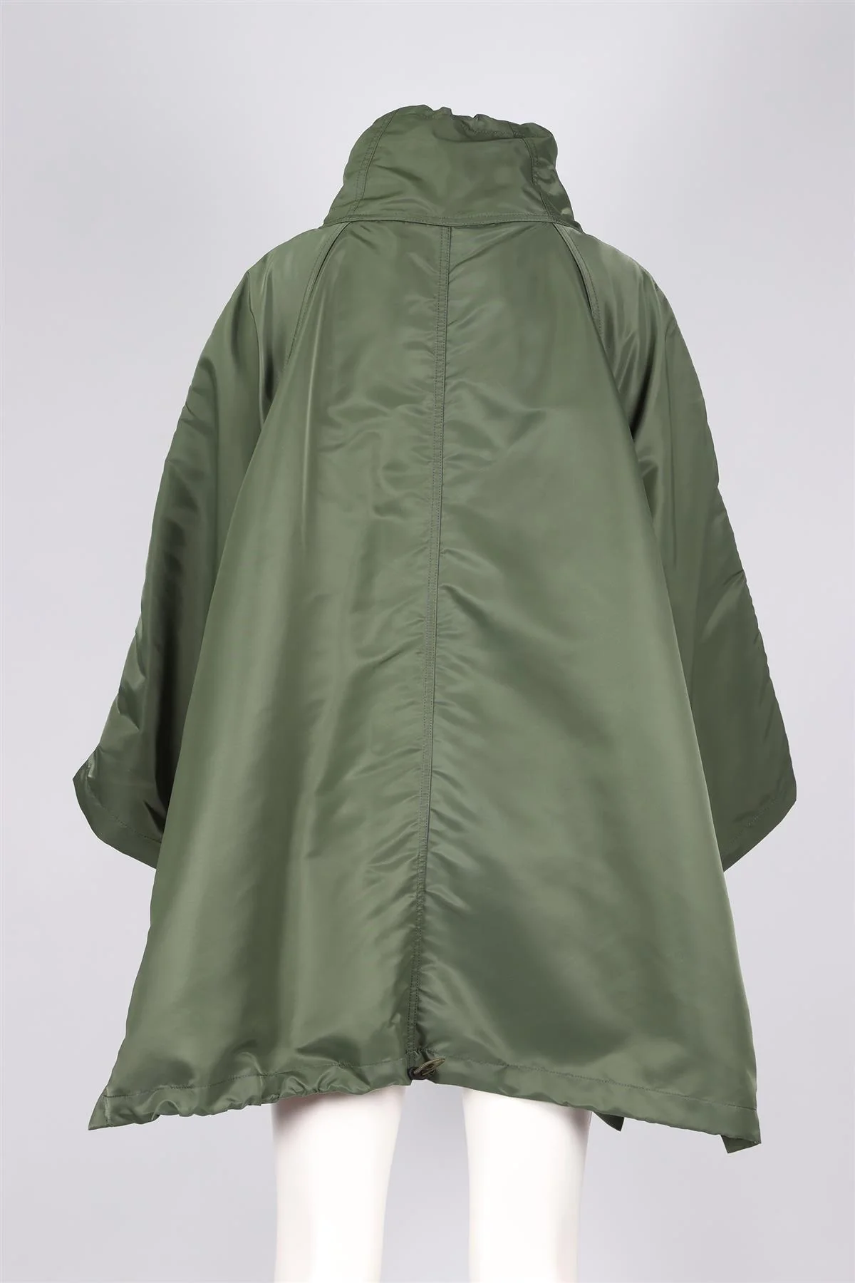 TOGA PULLA GREEN NYLON PONCHO FR 36 UK 8 - Image 4