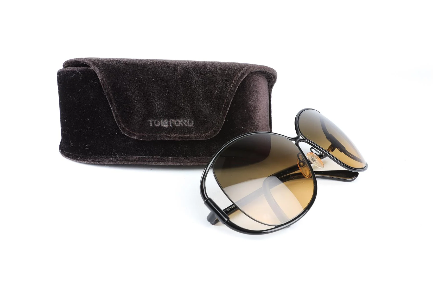 TOM FORD BLACK FRAME SUNGLASSES - Image 8