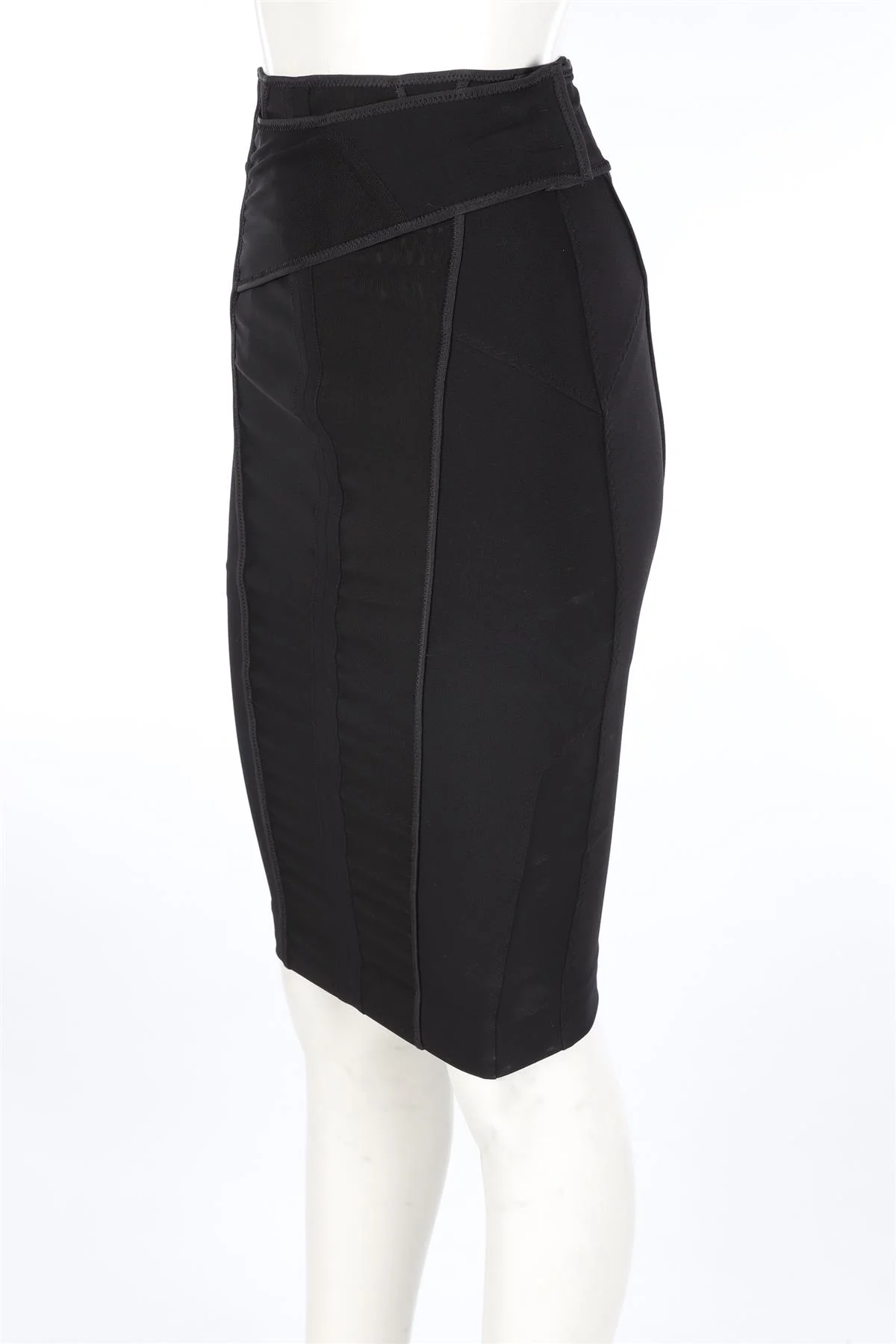 TOM FORD BLACK JERSEY SKIRT IT 36 UK 4 - Image 3