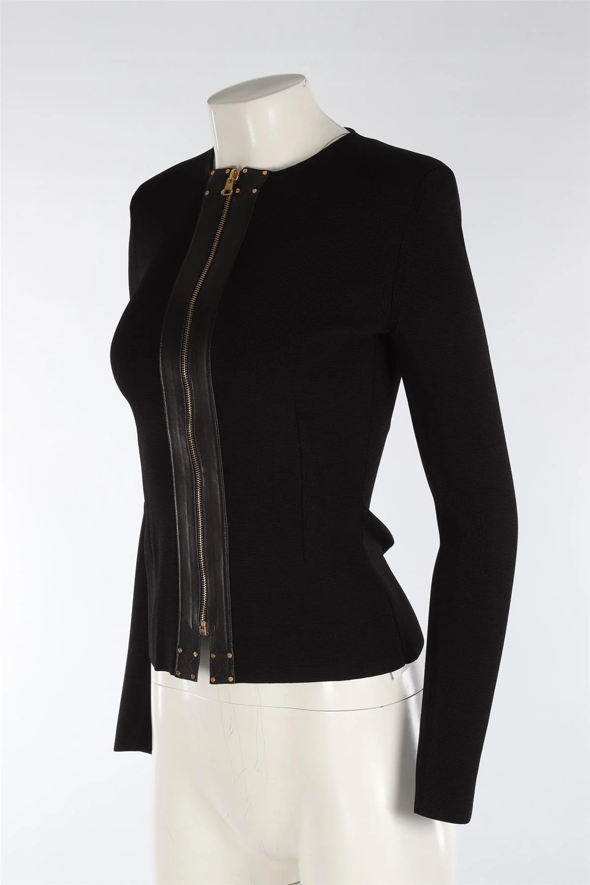 TOM FORD BLACK KNIT JACKET IT 36 UK 4 - Image 3