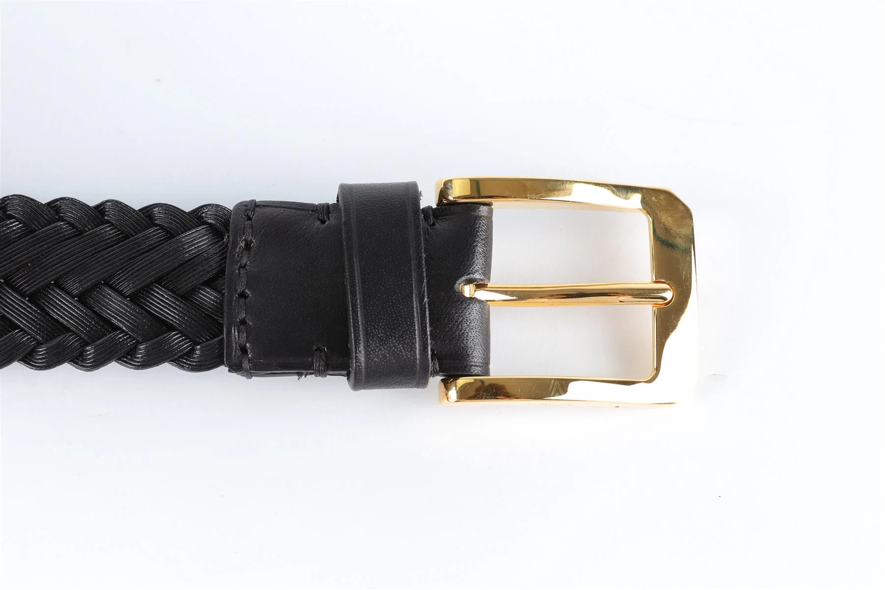 TOM FORD BLACK MEN'S LEATHER BELT 90 CM - Image 4