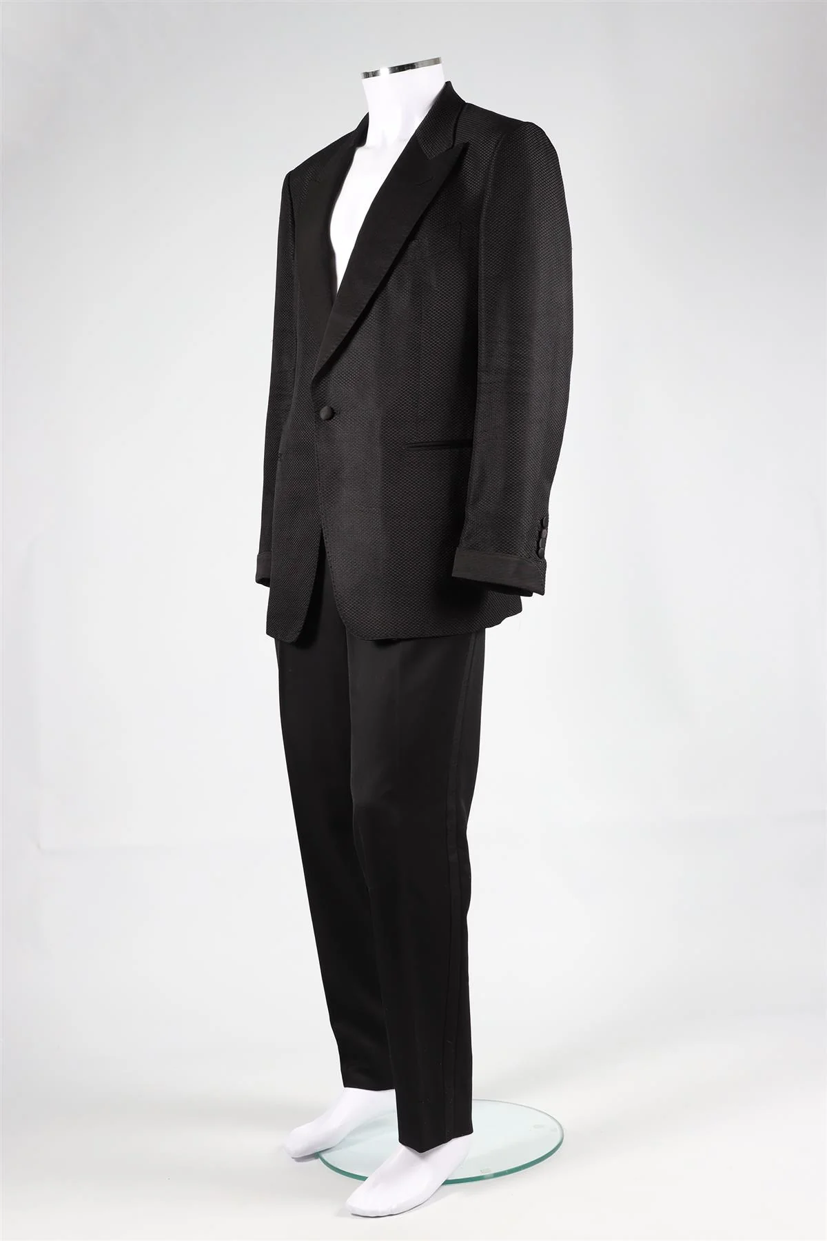 TOM FORD BLACK MEN'S SHELTON WOOL BLEND TWO PIECE TUXEDO SUIT EU 54 - Image 3