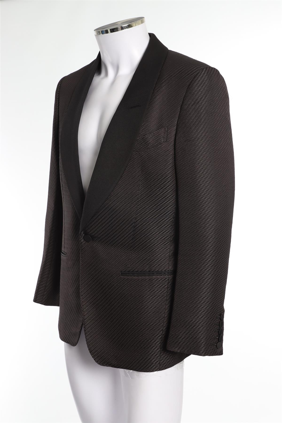 TOM FORD BLACK MEN'S SILK BLAZER IT 46 UK/US 36 - Image 3