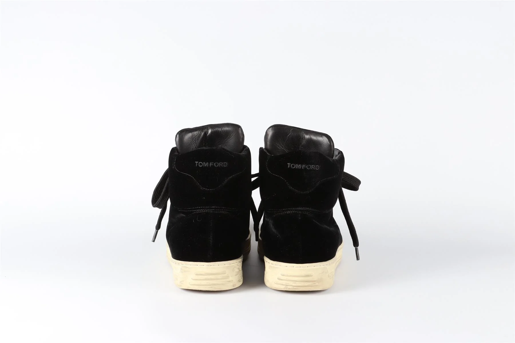 TOM FORD BLACK MEN'S VELVET SNEAKERS EU 40 UK 6 US 7 - Image 5