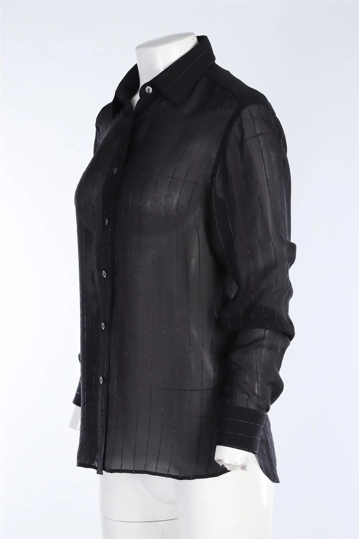 TOM FORD BLACK SILK SHIRT IT 40 UK 8 - Image 4