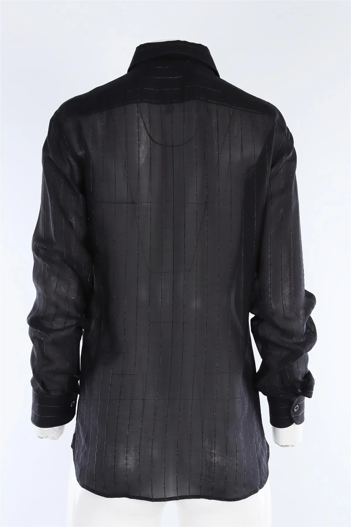 TOM FORD BLACK SILK SHIRT IT 40 UK 8 - Image 5